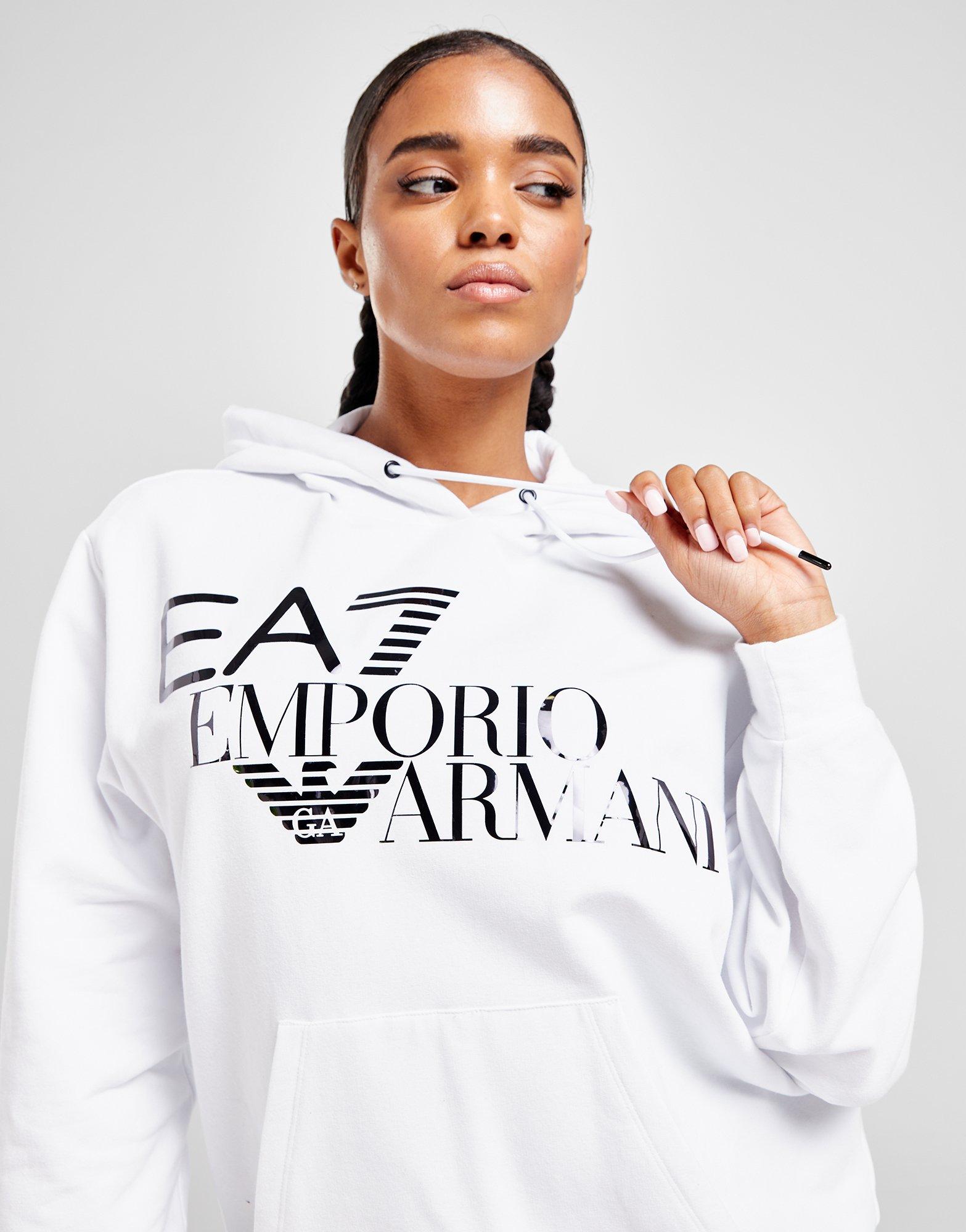 White ea7 hoodie new arrivals