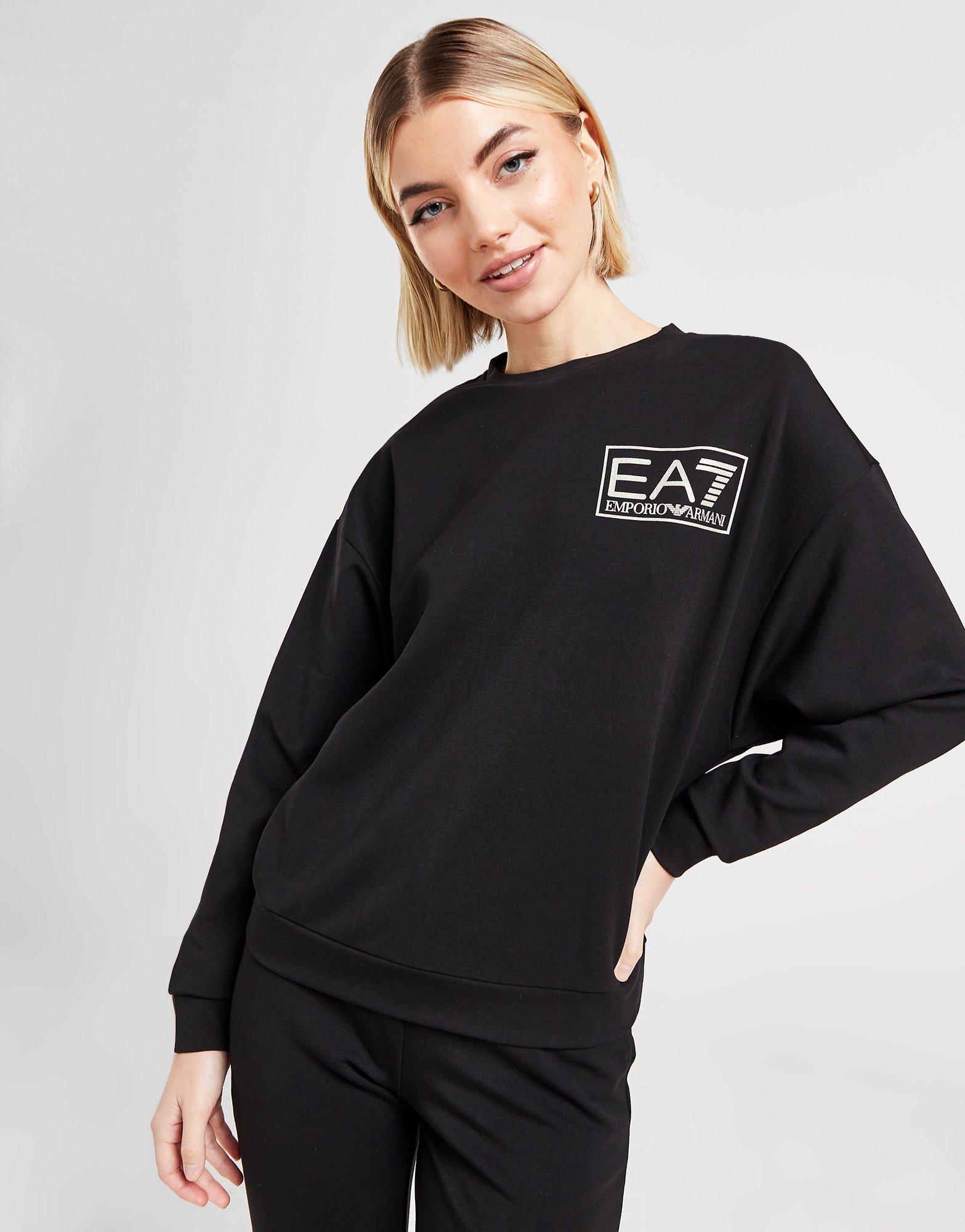 Black Emporio Armani EA7 Sparkle Box Logo Sweatshirt/Leggings Set - JD  Sports