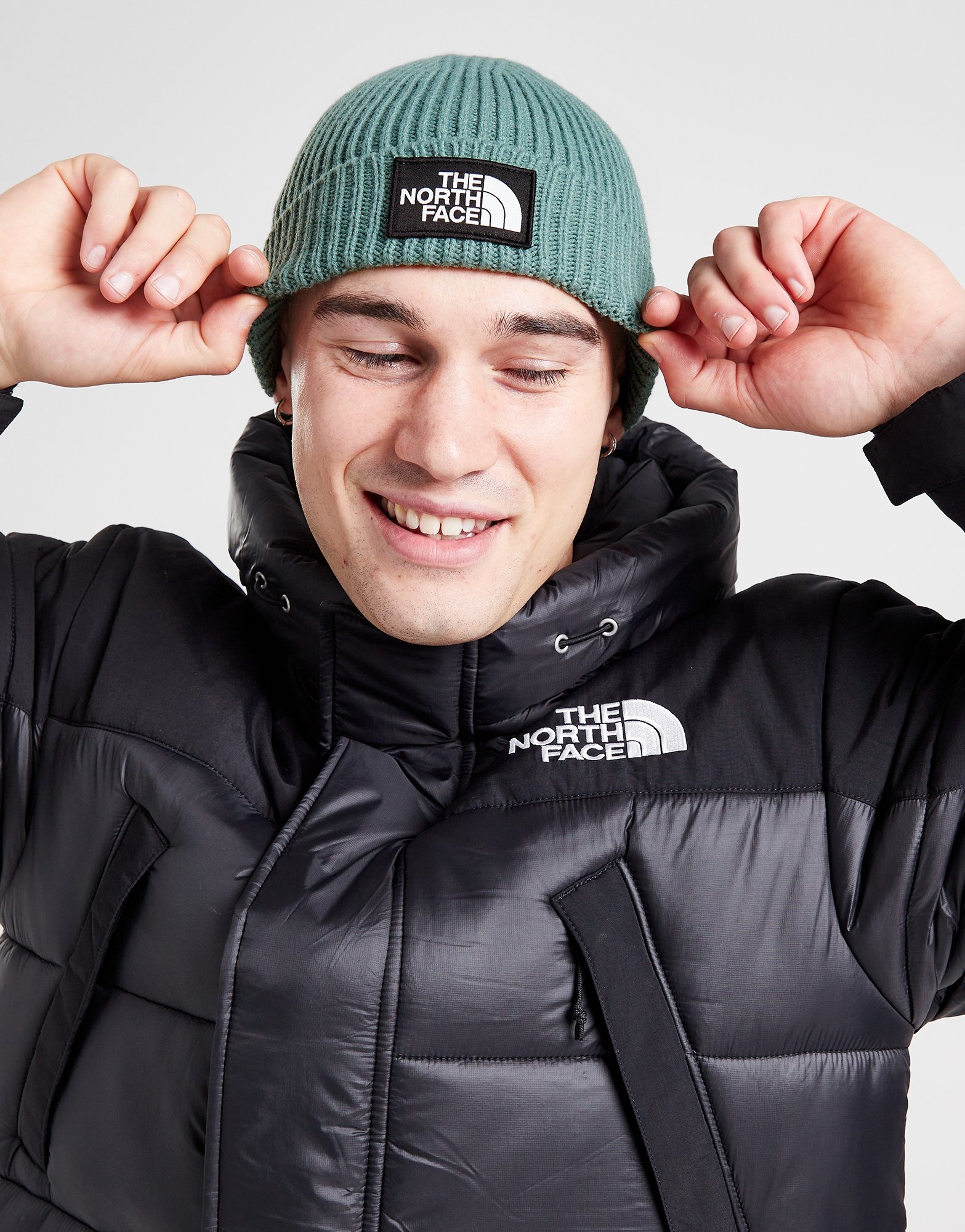 Grøn The North Face Logo Box Cuffed Beanie - JD Sports Danmark