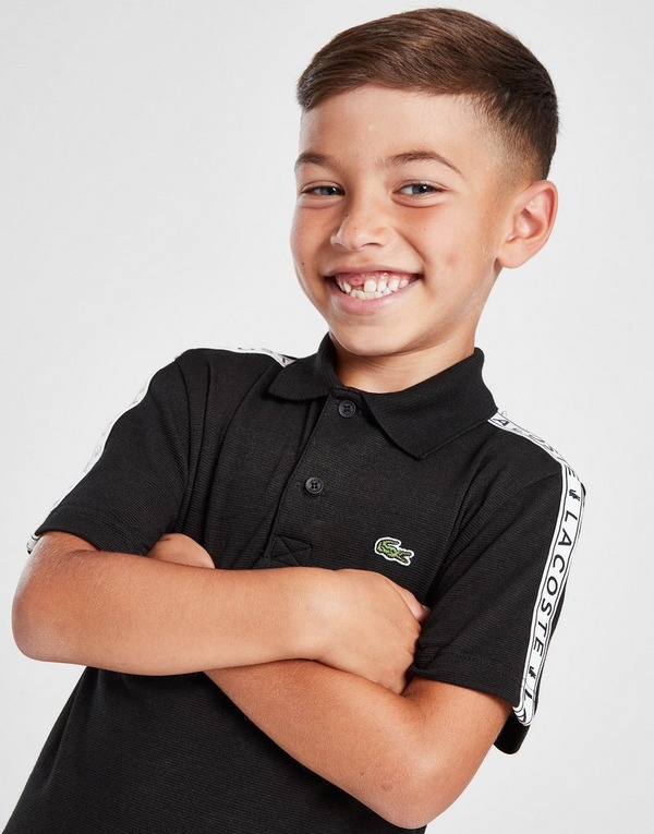 blive imponeret Lodge Lærd Black Lacoste Tape Polo Shirt Children's | JD Sports Global