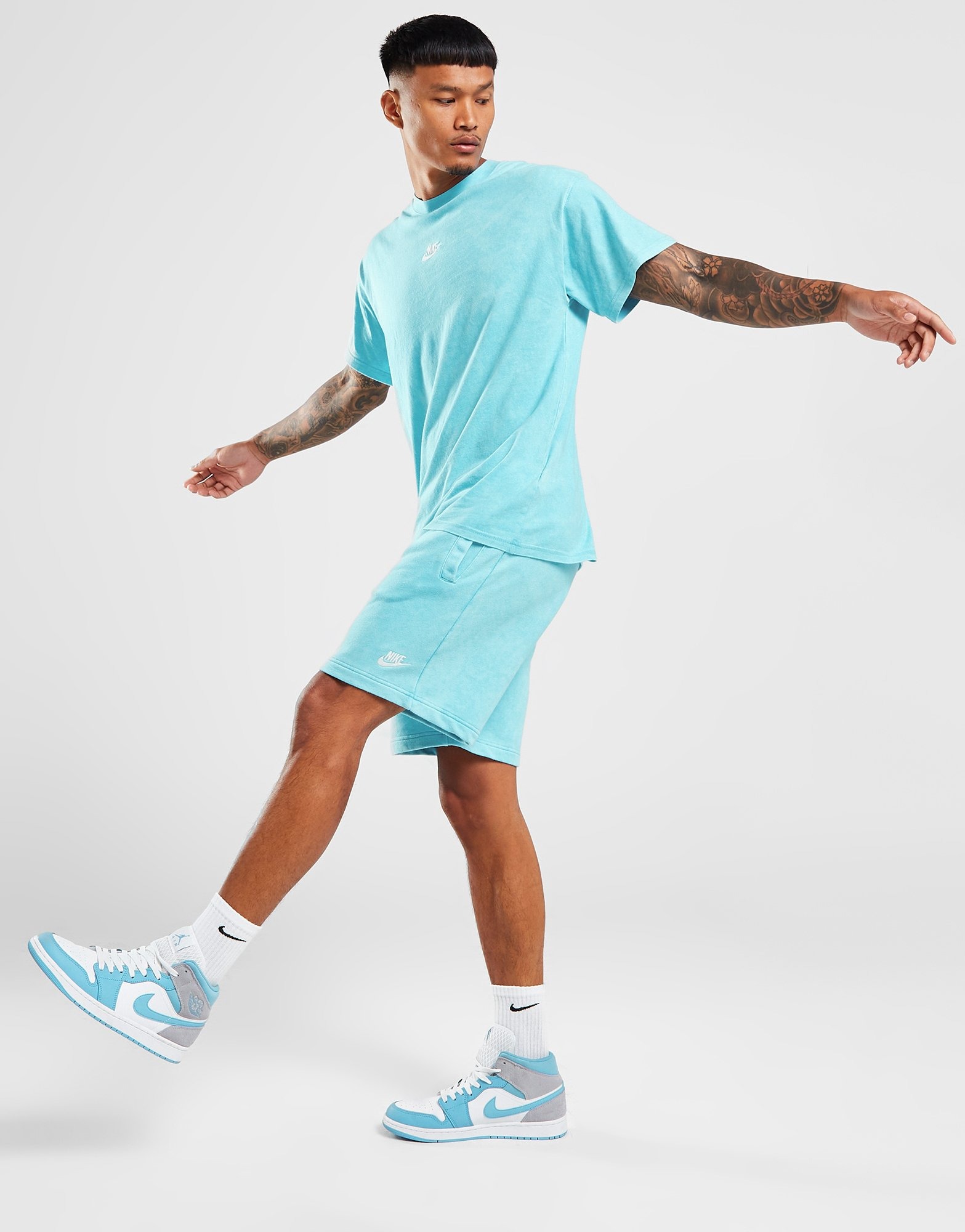 Blue Nike Washed Shorts - JD Sports NZ