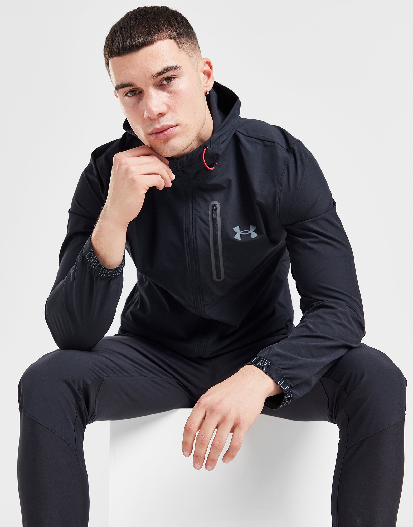 Under Armour Sweat à capuche Vanish Woven Zippé Homme Noir JD Sports