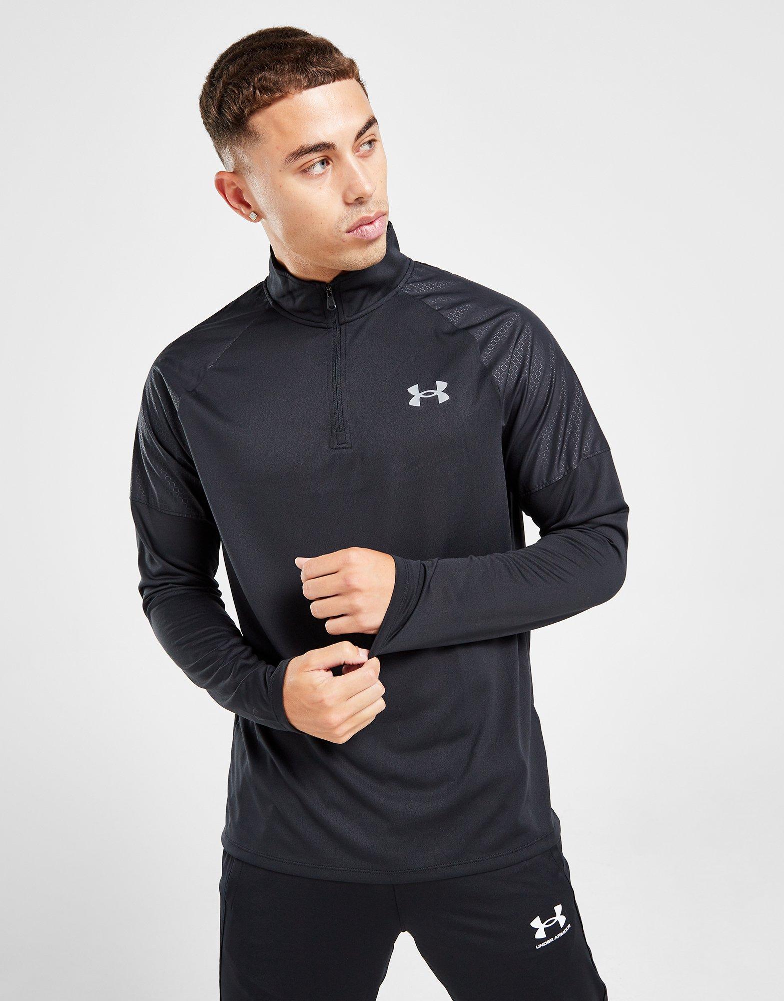 Black Under Armour Tech Grid 1/4 Zip Top - JD Sports Global