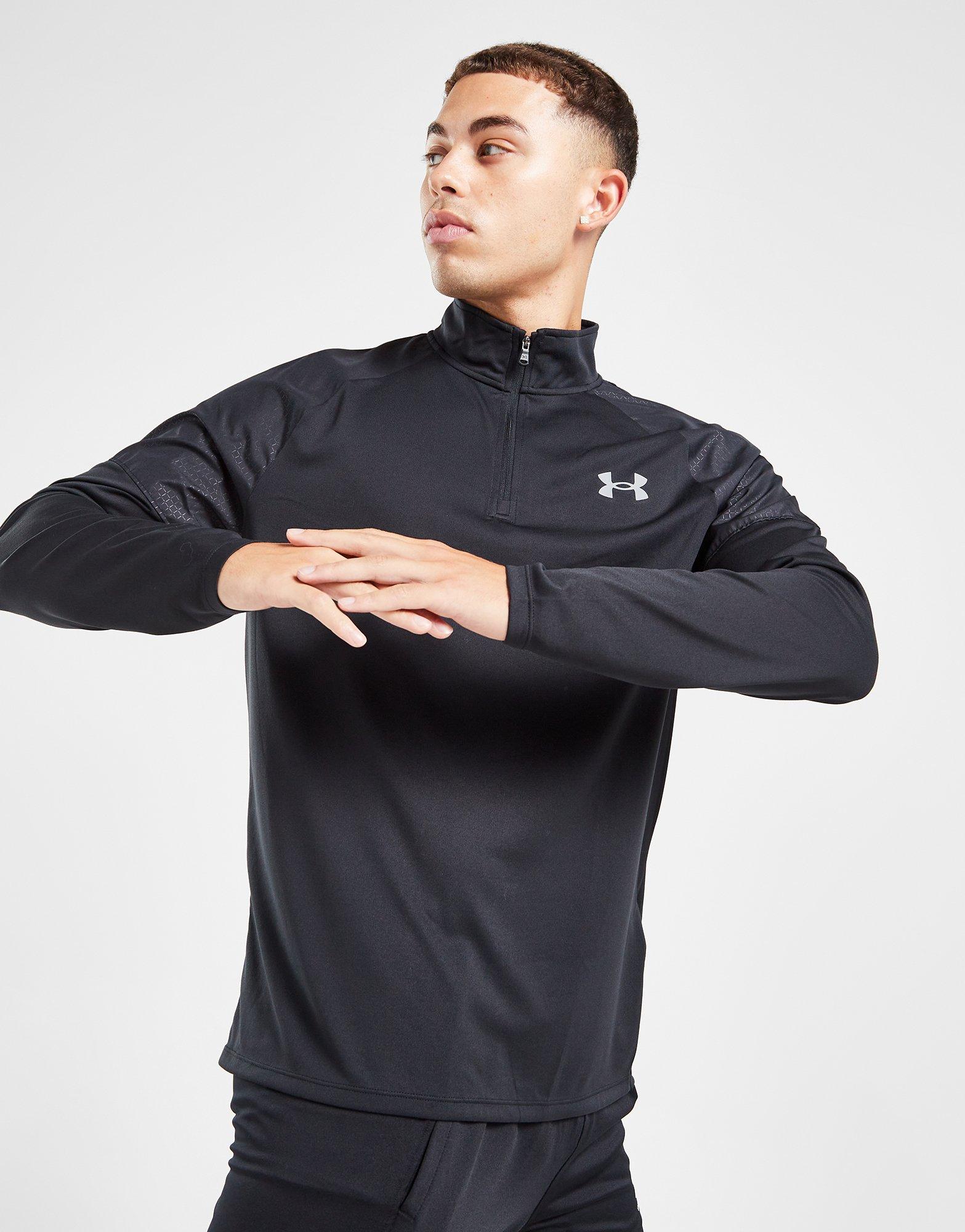 Black Under Armour Tech Grid 1/4 Zip Top - JD Sports Global