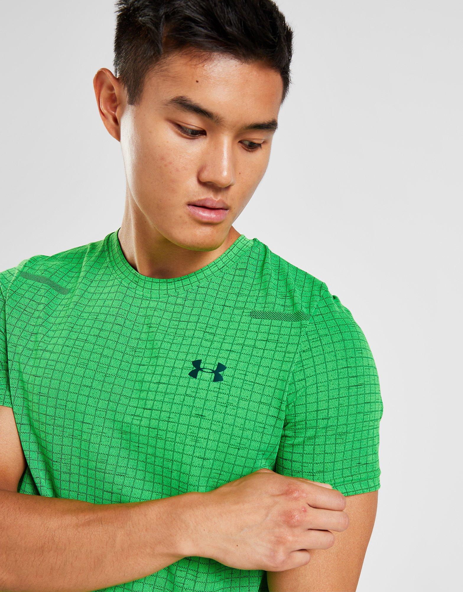 Mens green best sale under armour shirt