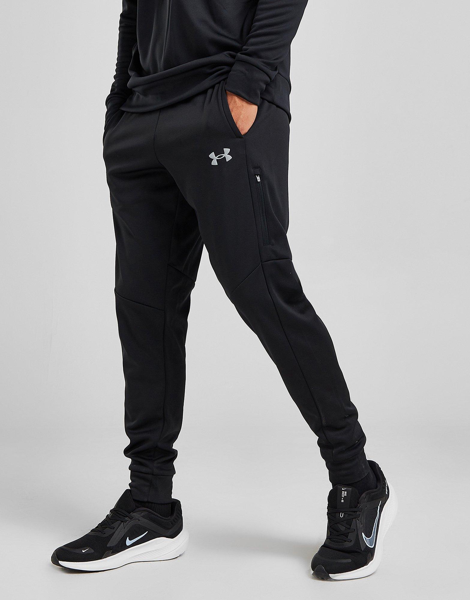 Black Under Armour UA Armour Fleece Grid Track Pants - JD Sports