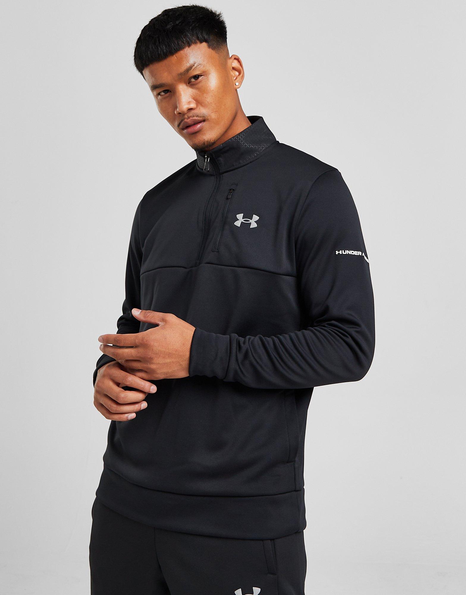 Grey Under Armour UA Armour Fleece Grid Full Zip Hoodie