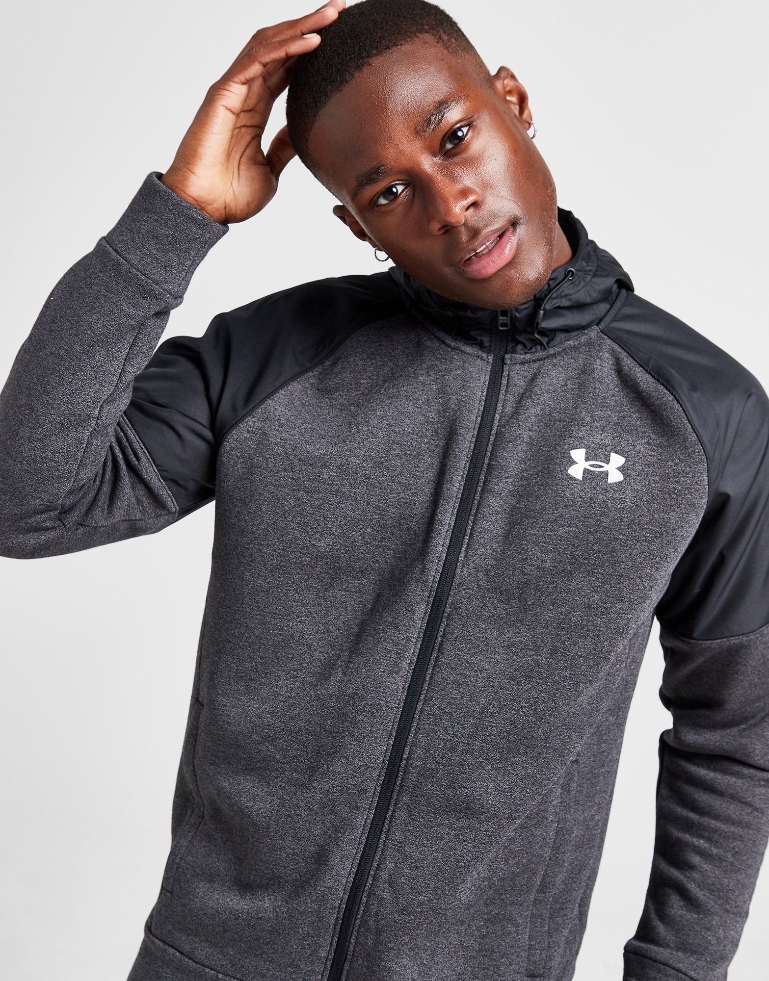 Under Armour Fleece Österreich Threadborne Zip - Full JD Schwarz Sports Hoodie