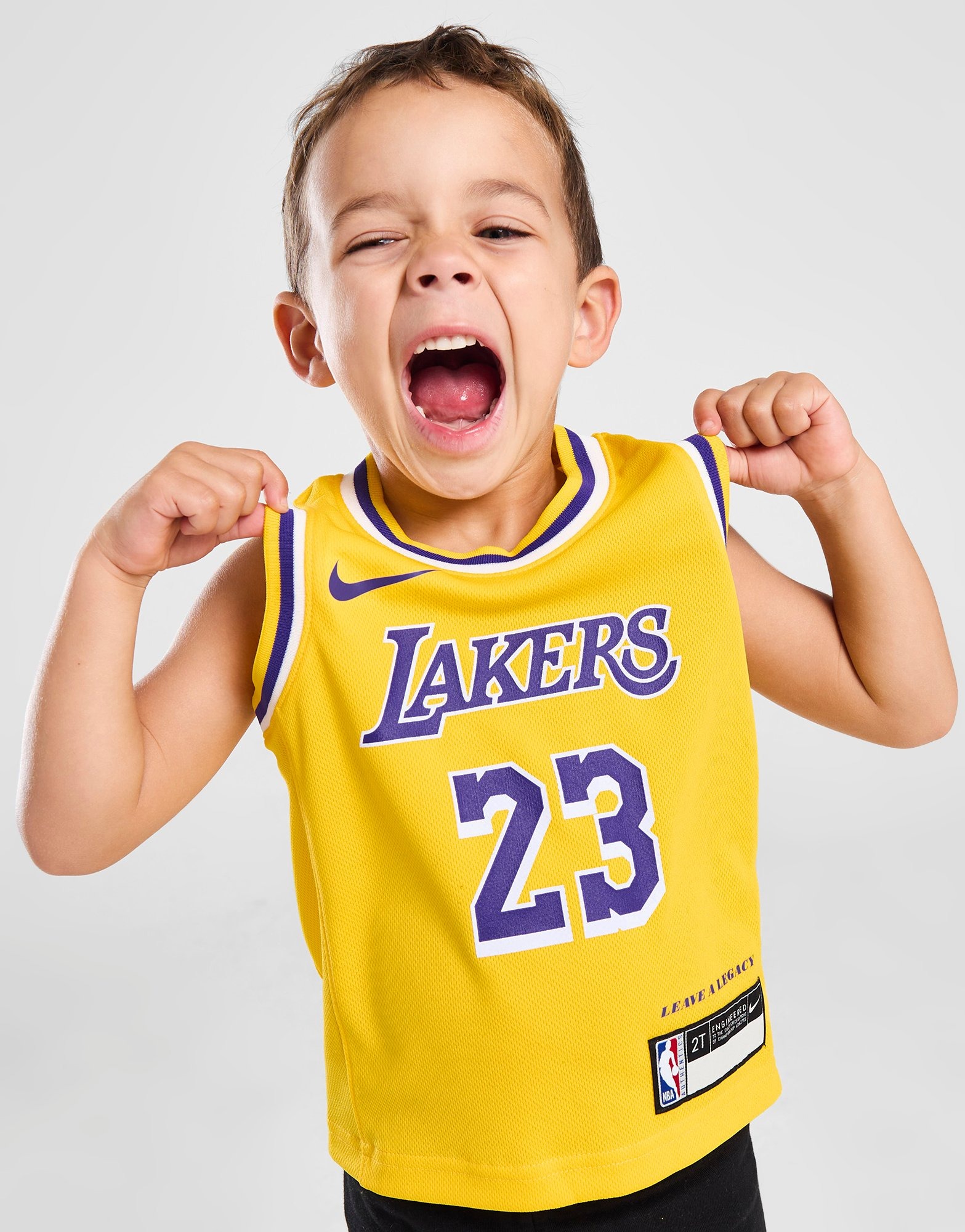 Yellow Nike NBA LA Lakers James #23 Jersey Infant - JD Sports NZ