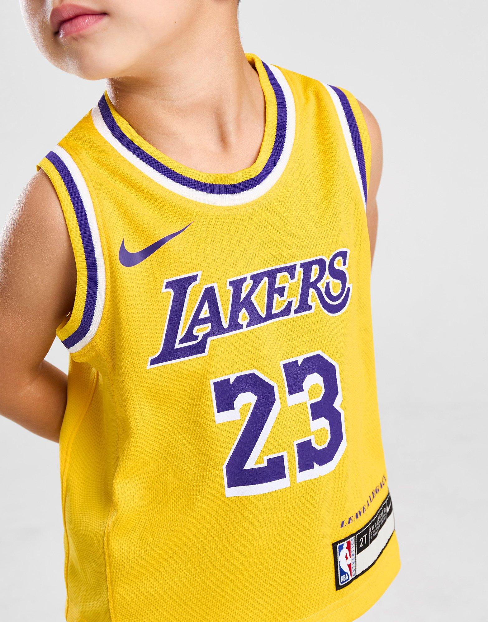 Yellow Nike NBA LA Lakers James #23 Jersey Junior - JD Sports Global