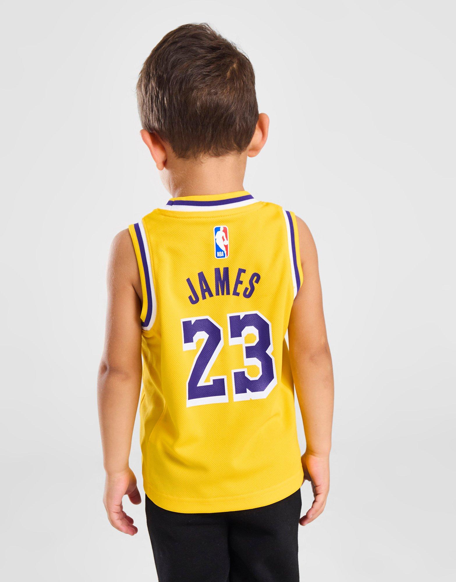 Yellow Nike NBA LA Lakers James #23 Jersey Junior - JD Sports Global