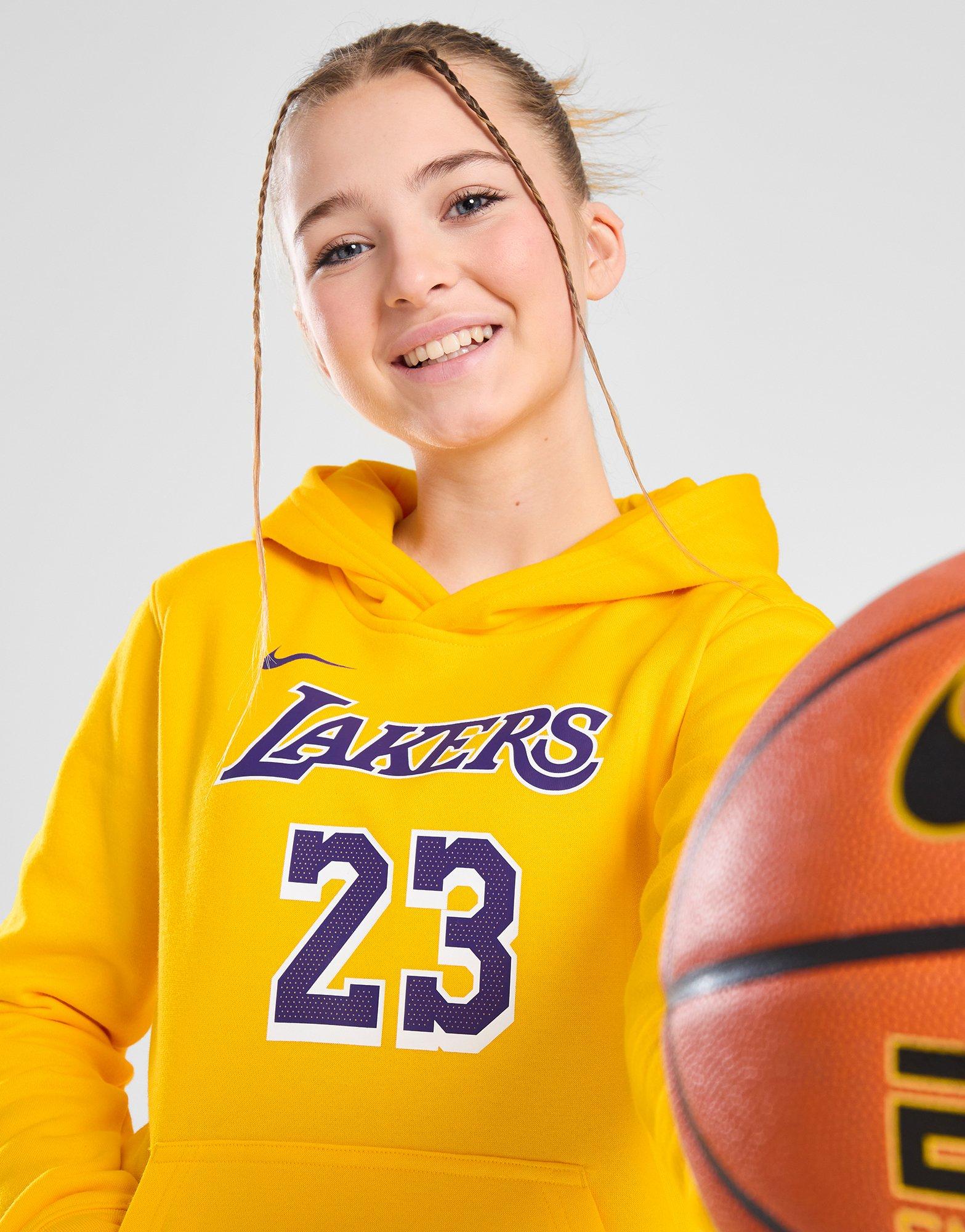 Yellow Nike NBA LA Lakers James #23 Vest/Shorts Set Children