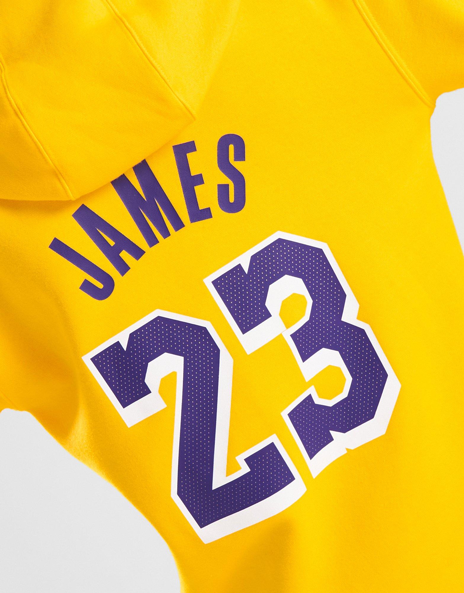 Nike Felpa con Cappuccio NBA LA Lakers James #23 Icons da Ragazzo in Giallo