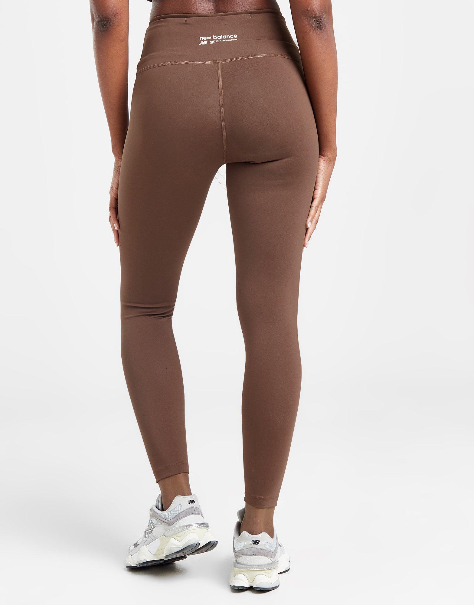 New Balance LINEAR HERITAGE LEGGING - Leggings - pinecone/brown 