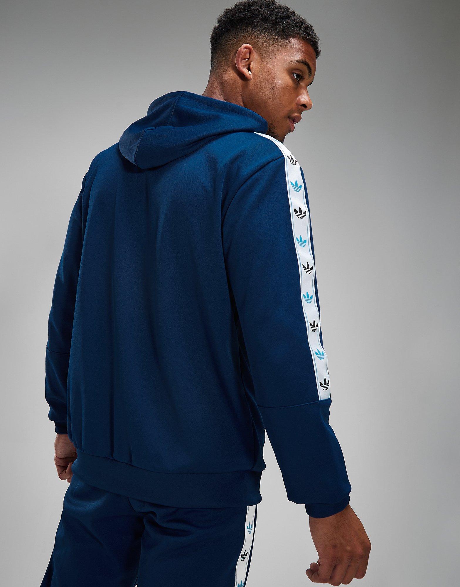 Adidas originals overhead tape hoodie hotsell