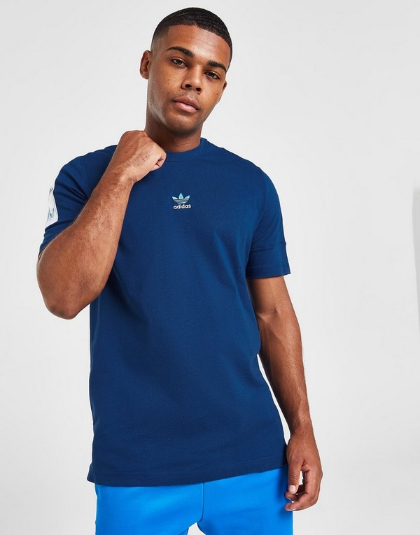 Inferior parilla congelado Blue adidas Originals Monogram Tape T-Shirt | JD Sports Global