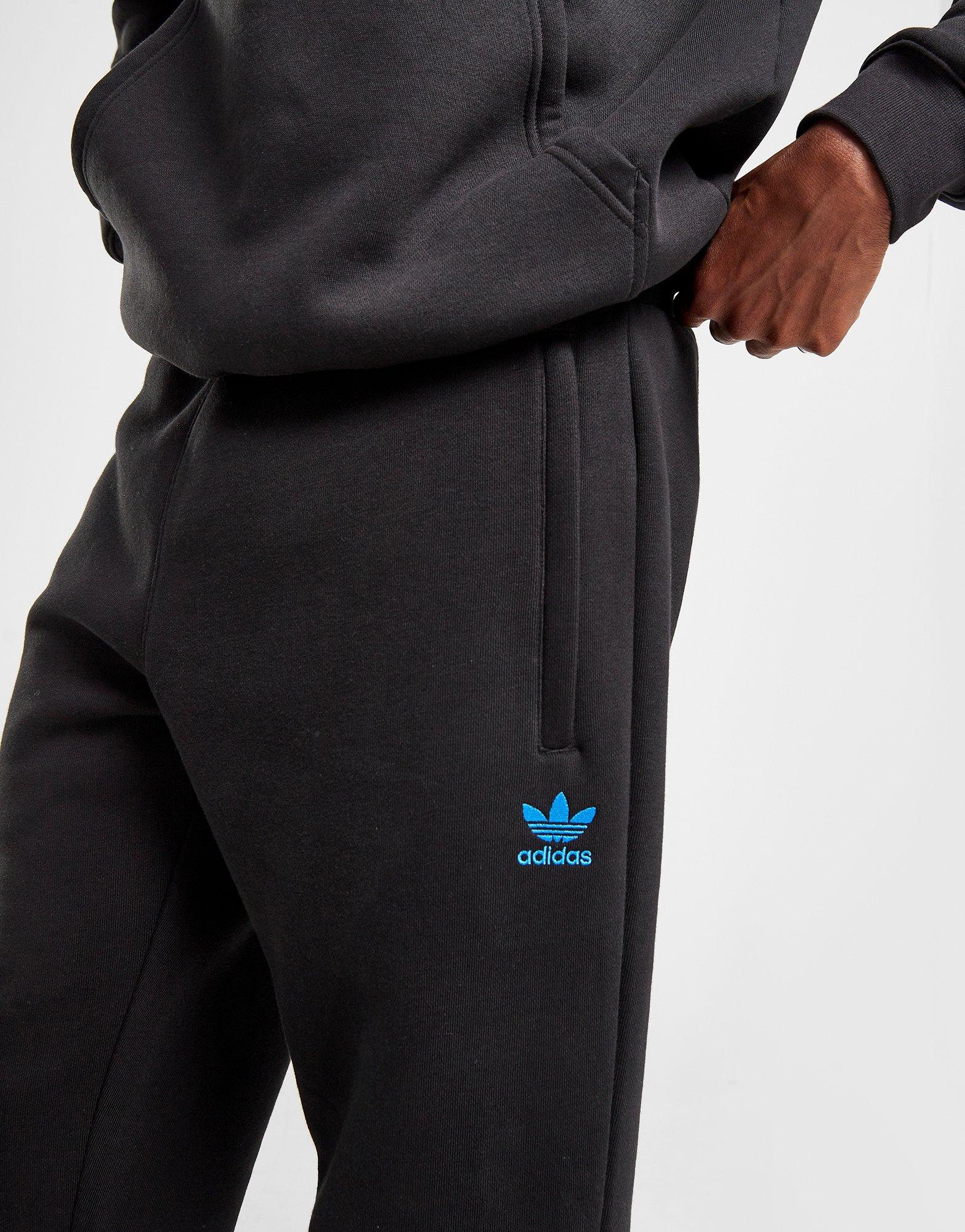 Black Global JD Trefoil Joggers Sports Fleece - adidas Originals Essentials Adicolor