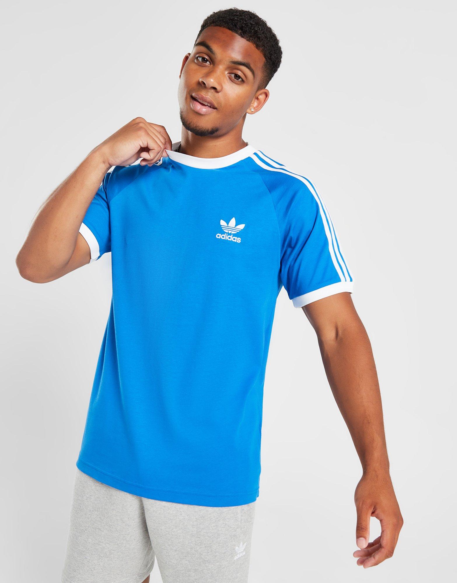 Blue adidas Originals 3-Stripes T-Shirt Sports Global - JD Sports Global