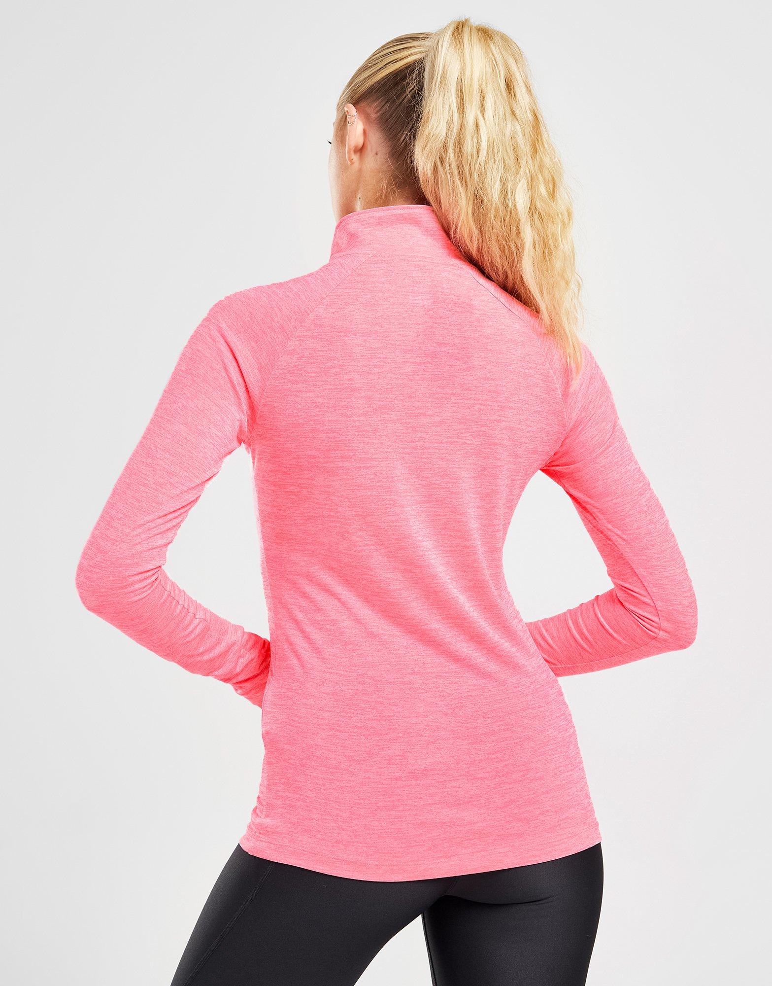 Under Armour TECH ZIP TWIST - Long sleeved top - cerise / pink lemonade /  metallic silver/berry 