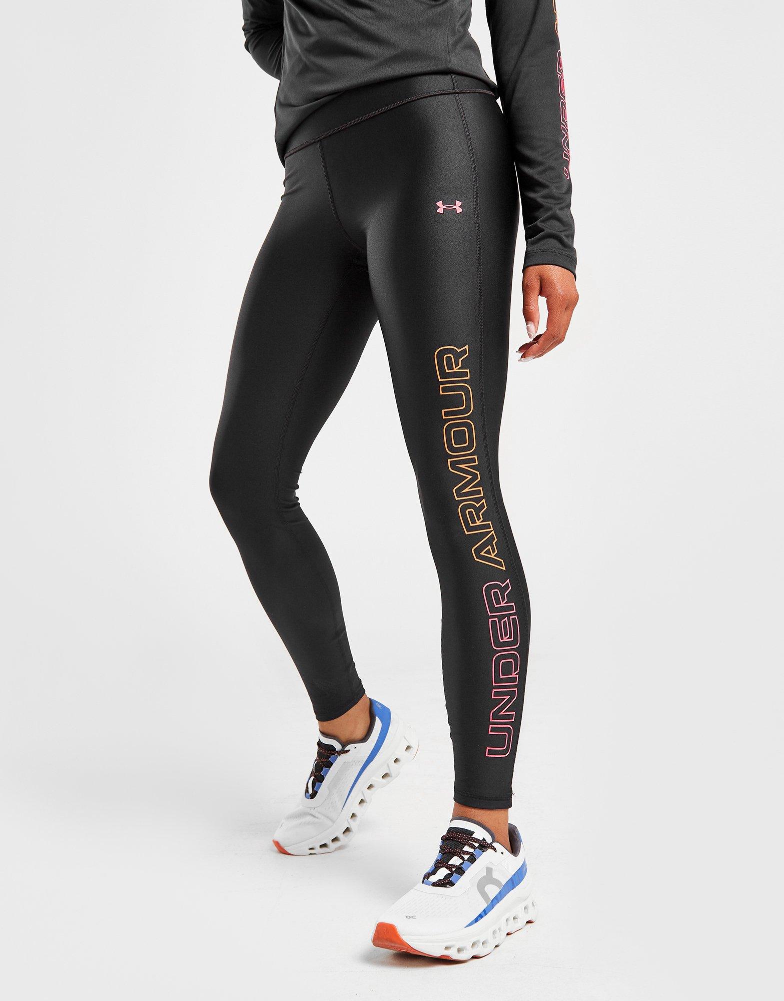 Under Armour Favorite Wordmark Womens Leggings ST Black-White at