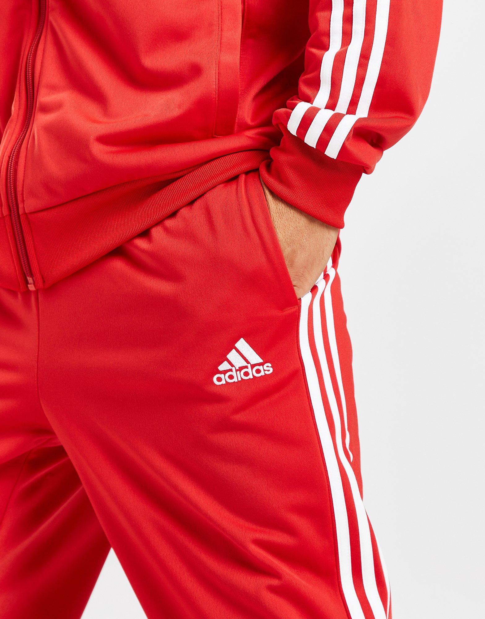 Red adidas Badge of Sport 3-Stripes Tracksuit