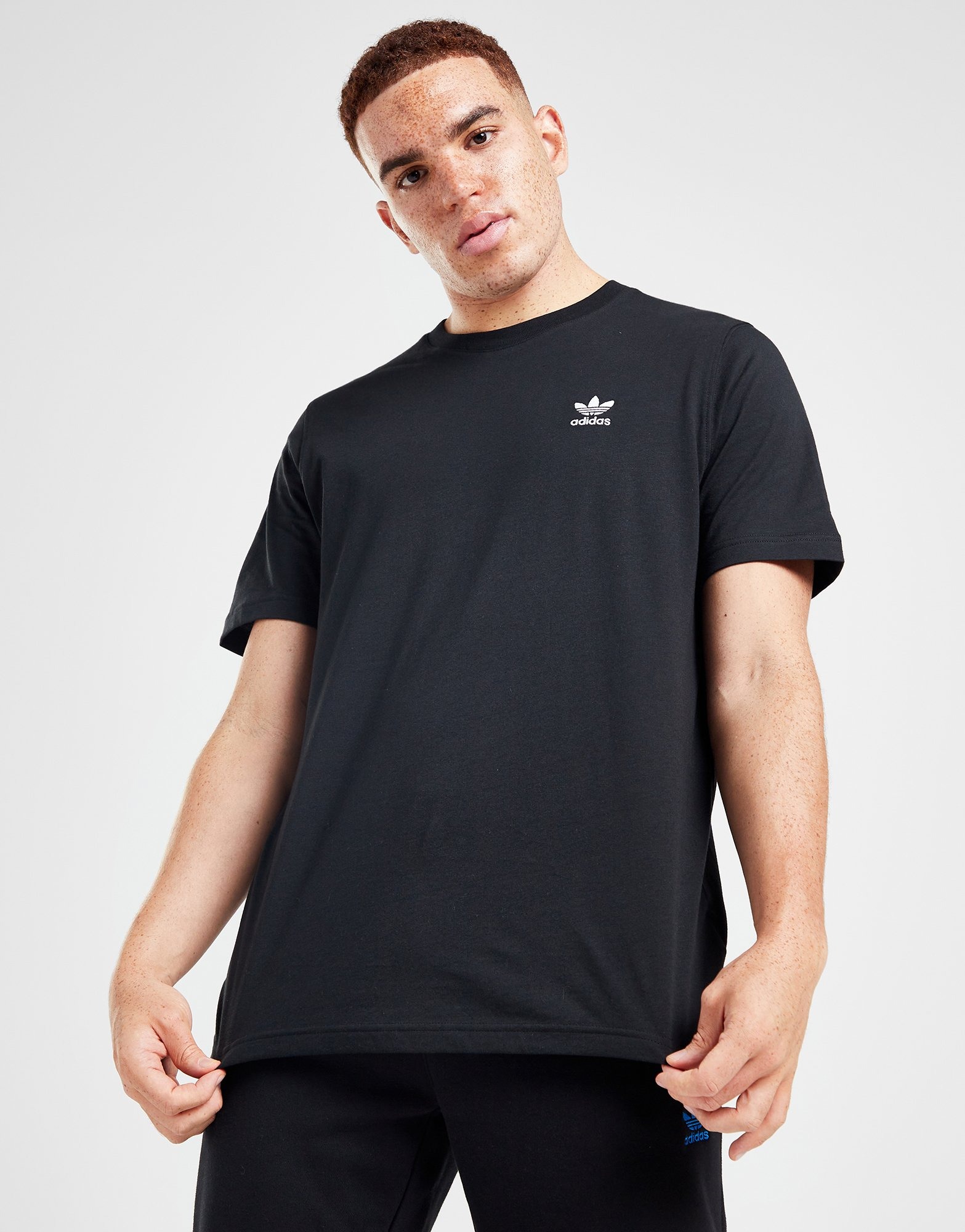 Black adidas Originals Trefoil Essentials T-Shirt | JD Sports UK