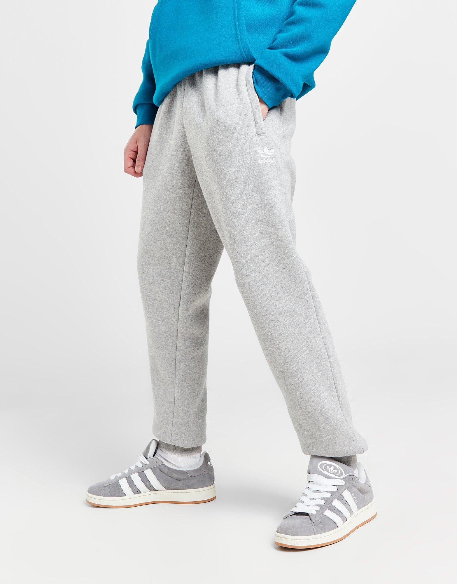 Adidas trefoil hot sale joggers grey