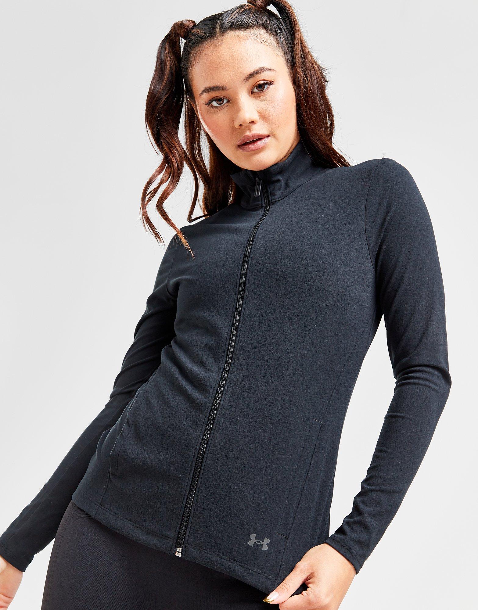 Black Under Armour Motion Full Zip Track Top