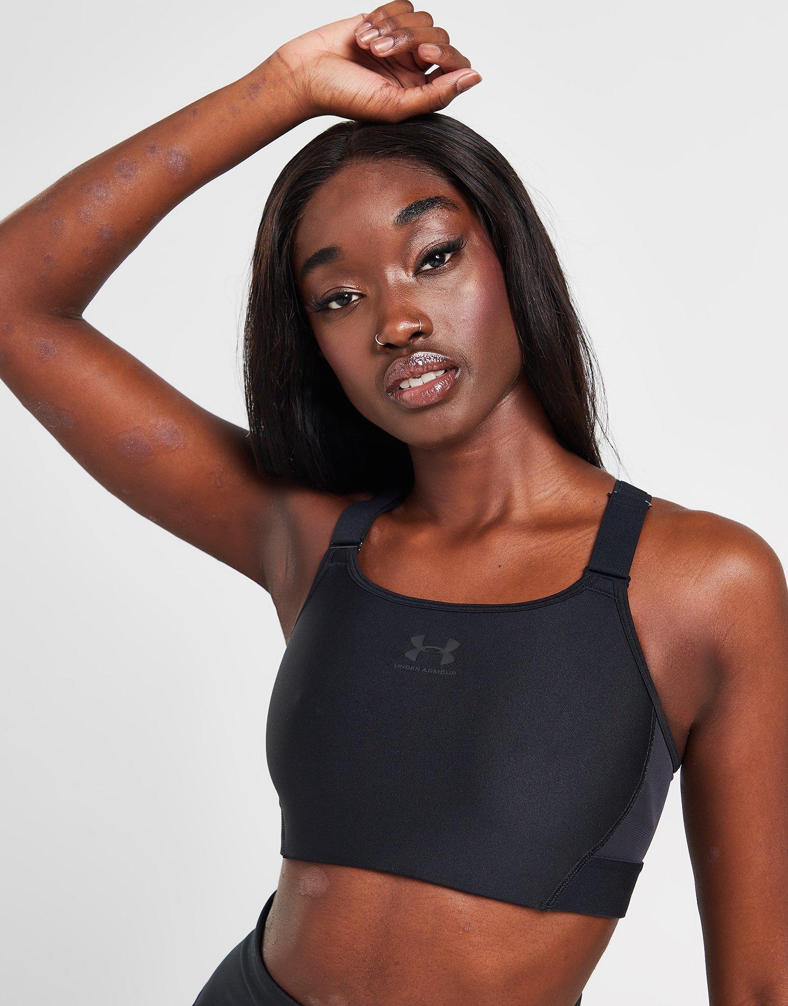 Black Under Armour UA Armour High Crossback Sports Bra - JD Sports Global