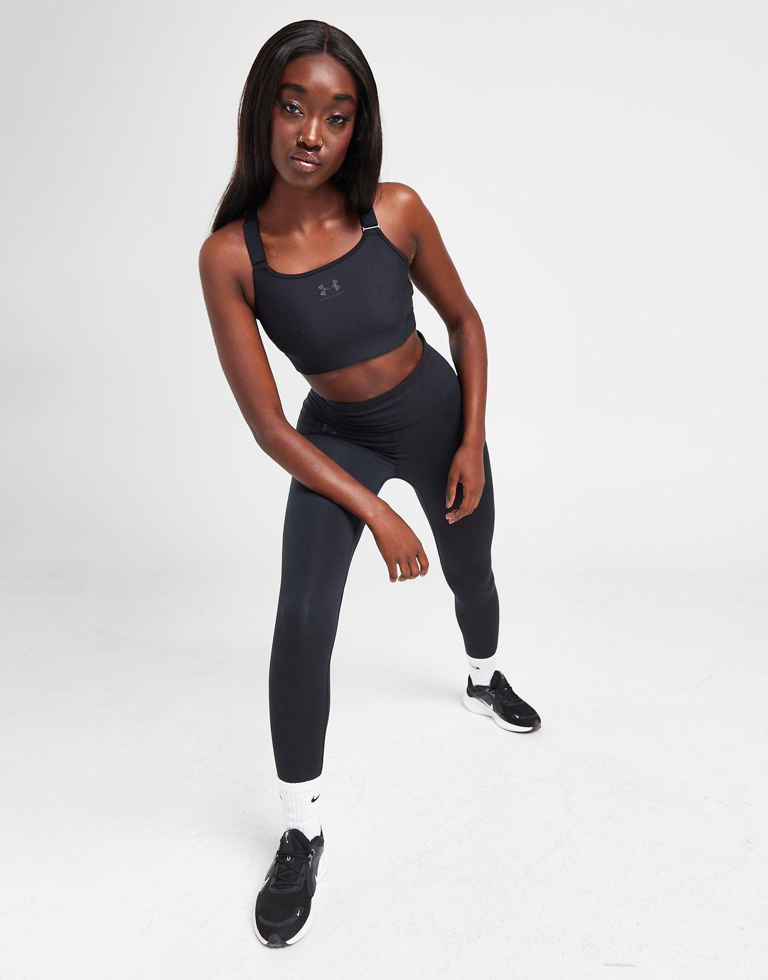 Black Under Armour UA Armour High Crossback Sports Bra - JD Sports Global