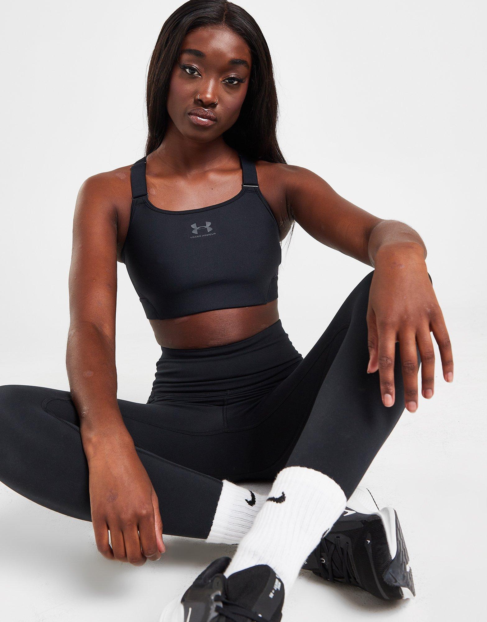 Black Under Armour UA Armour High Crossback Sports Bra