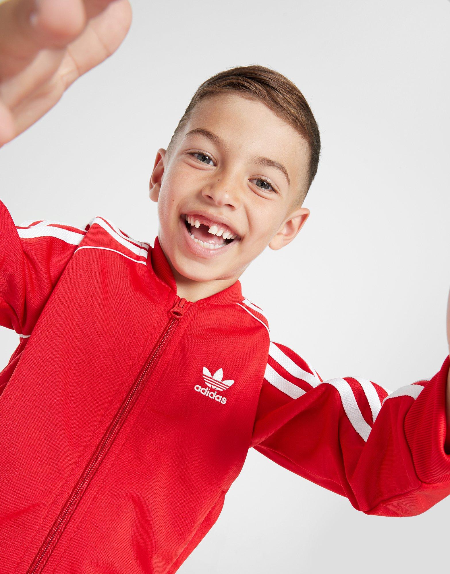 Adidas red outlet tracksuit toddler