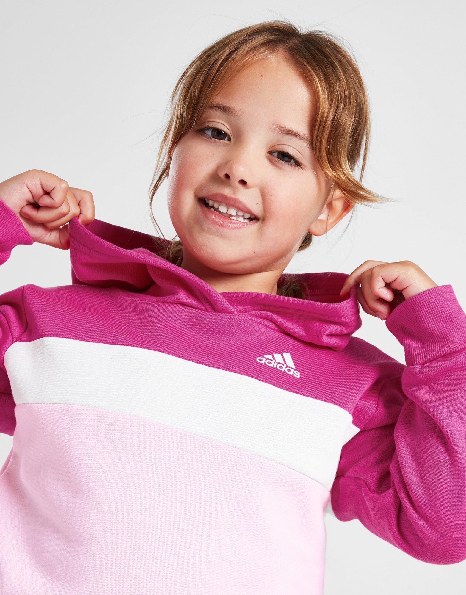 Pink adidas Girls' 3-Stripes Hoodie/Leggings Set Children - JD Sports Global