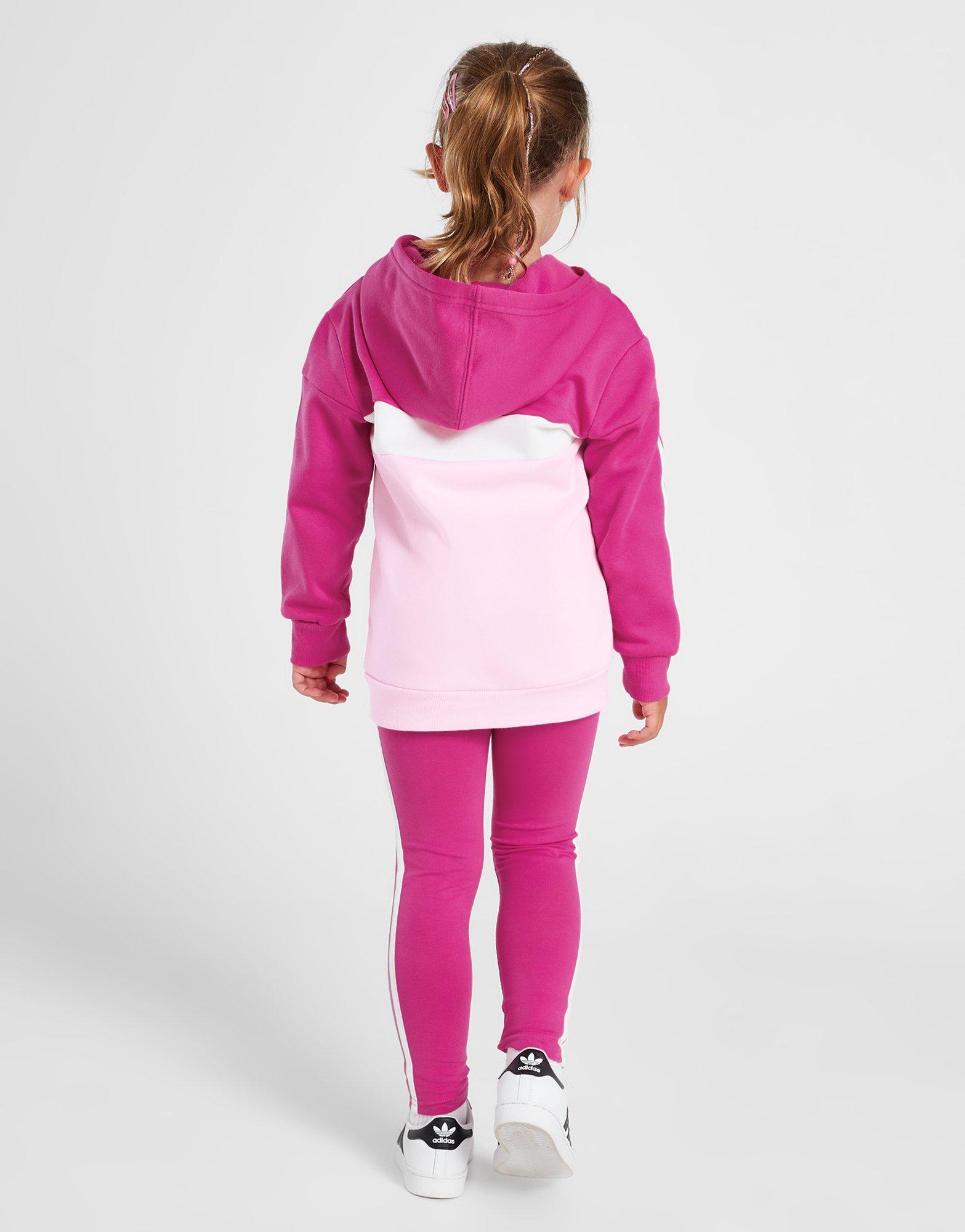 adidas Ensemble Sweat à Capuche/Legging Enfant Rose- JD Sports France