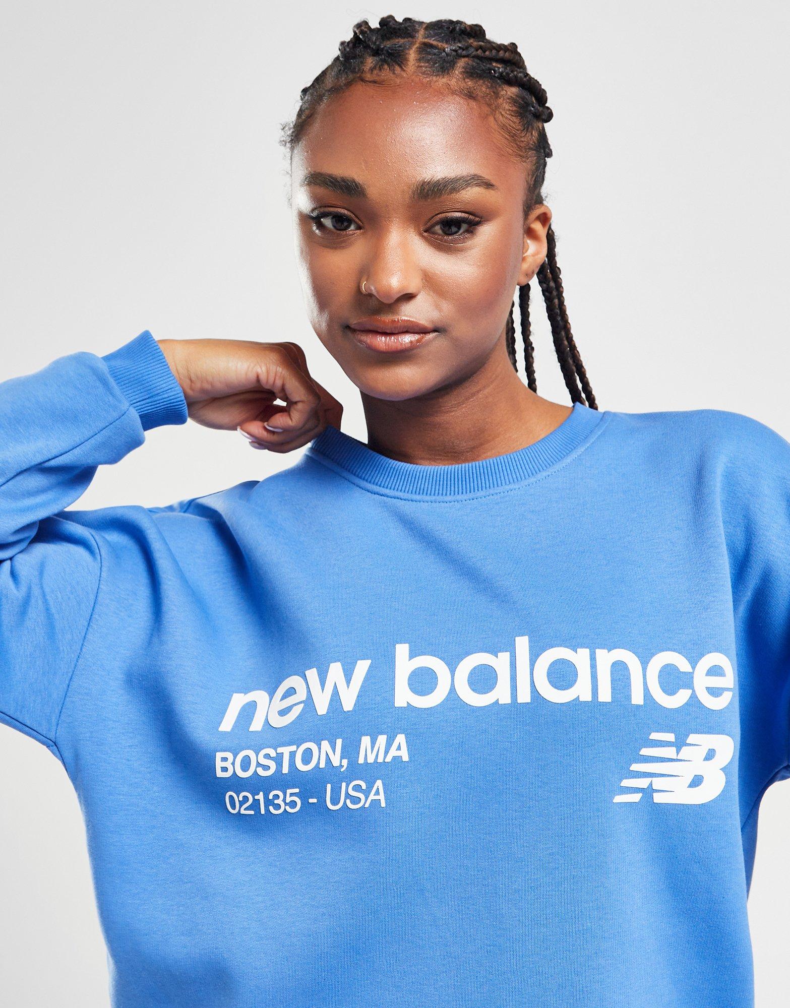 Blue New Balance Logo Crew Sweatshirt - JD Sports Ireland