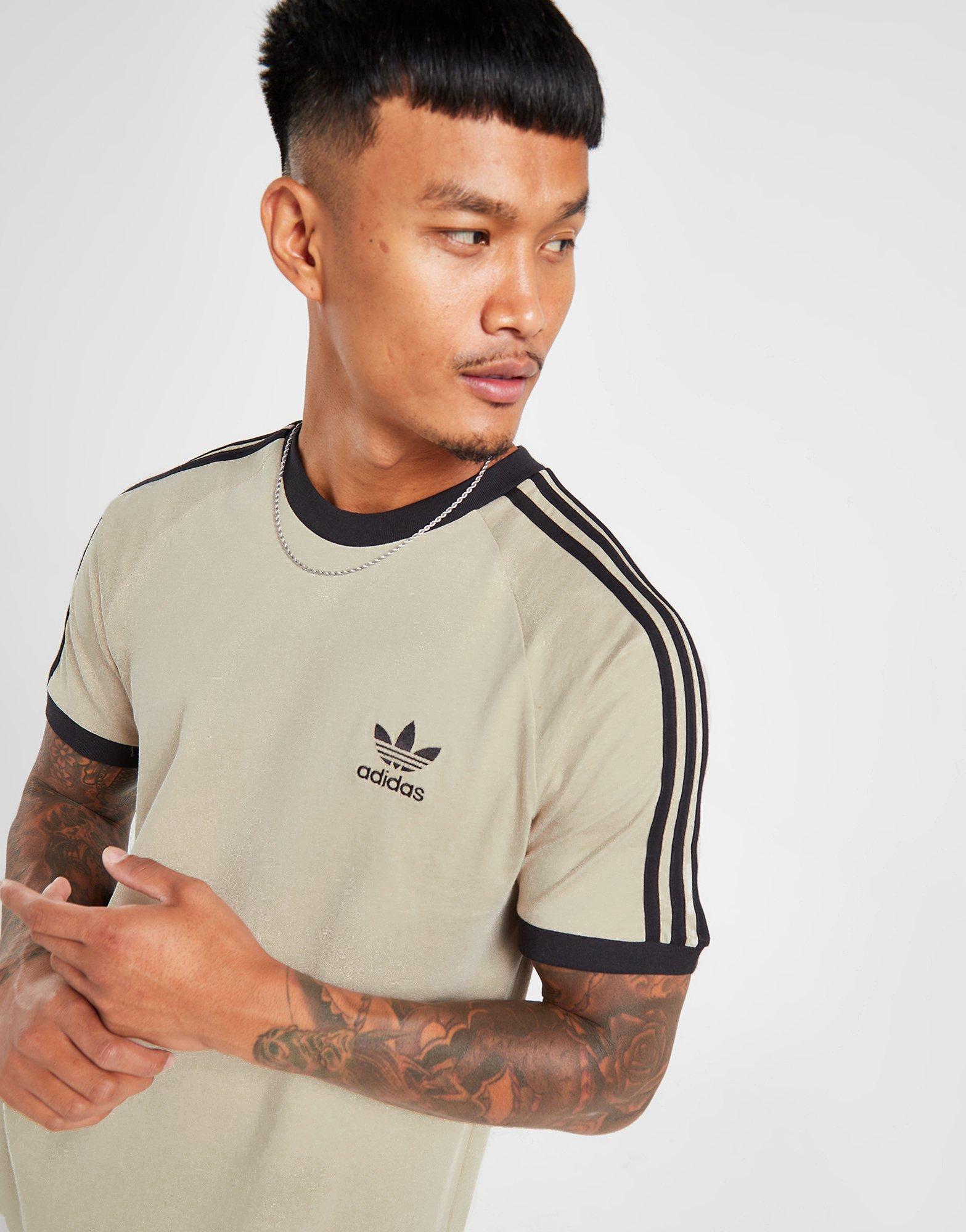 banjo overschrijving herberg Beige adidas Originals 3-Stripes California T-Shirt | JD Sports Global