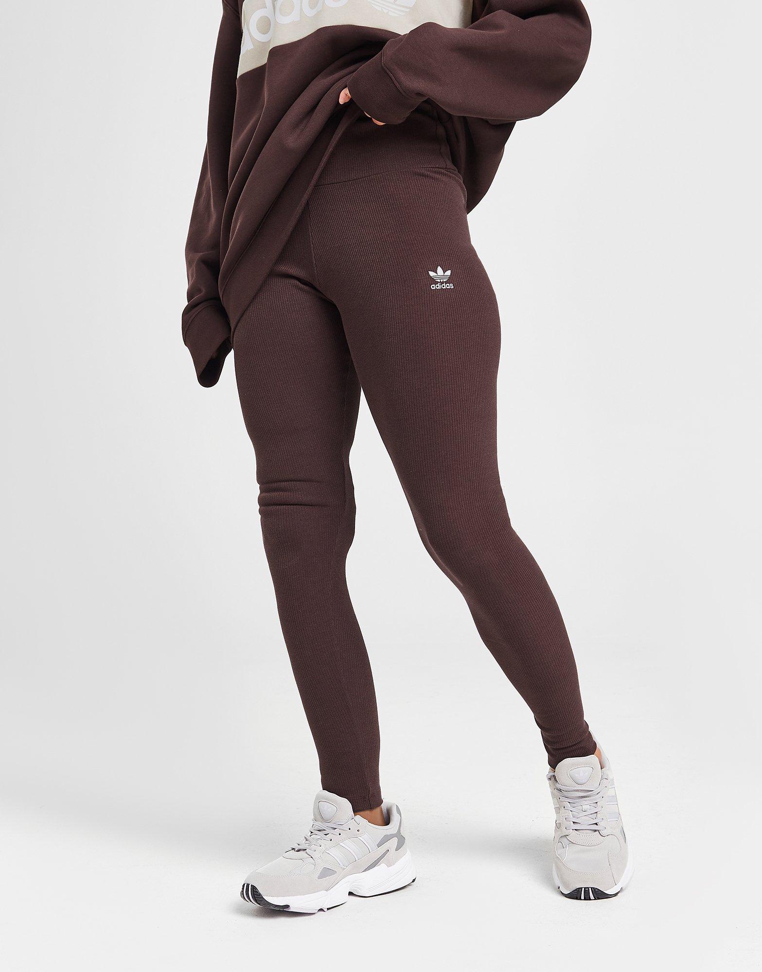 Brown adidas Originals Ribbed Leggings JD Sports Global