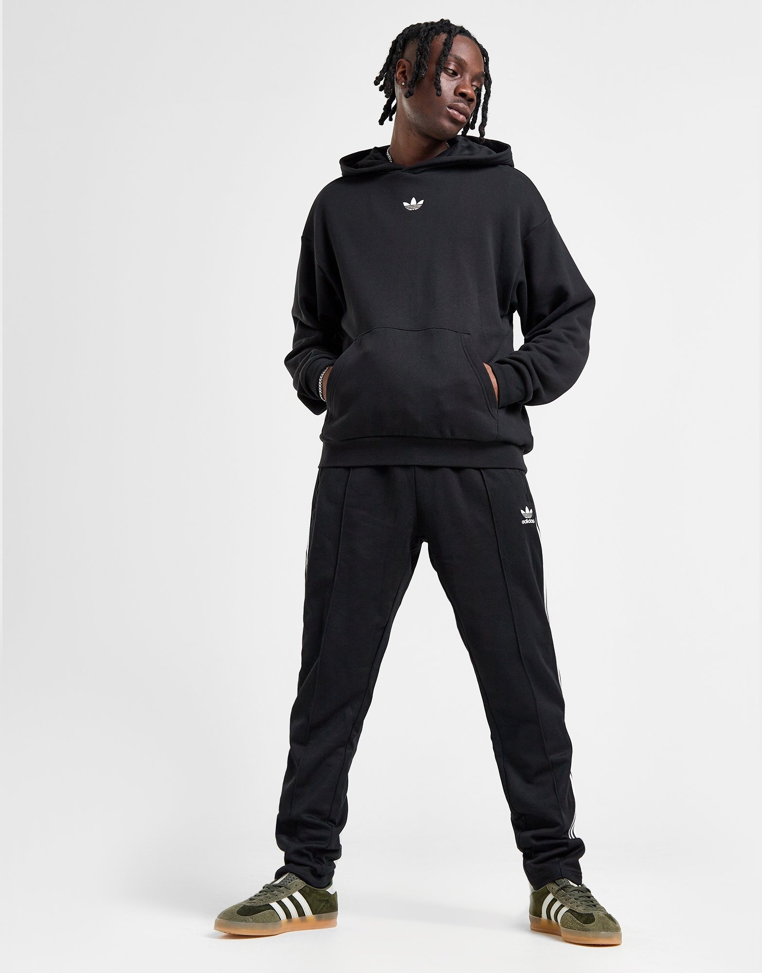 Adidas originals adicolor beckenbauer skinny tracksuit in black online