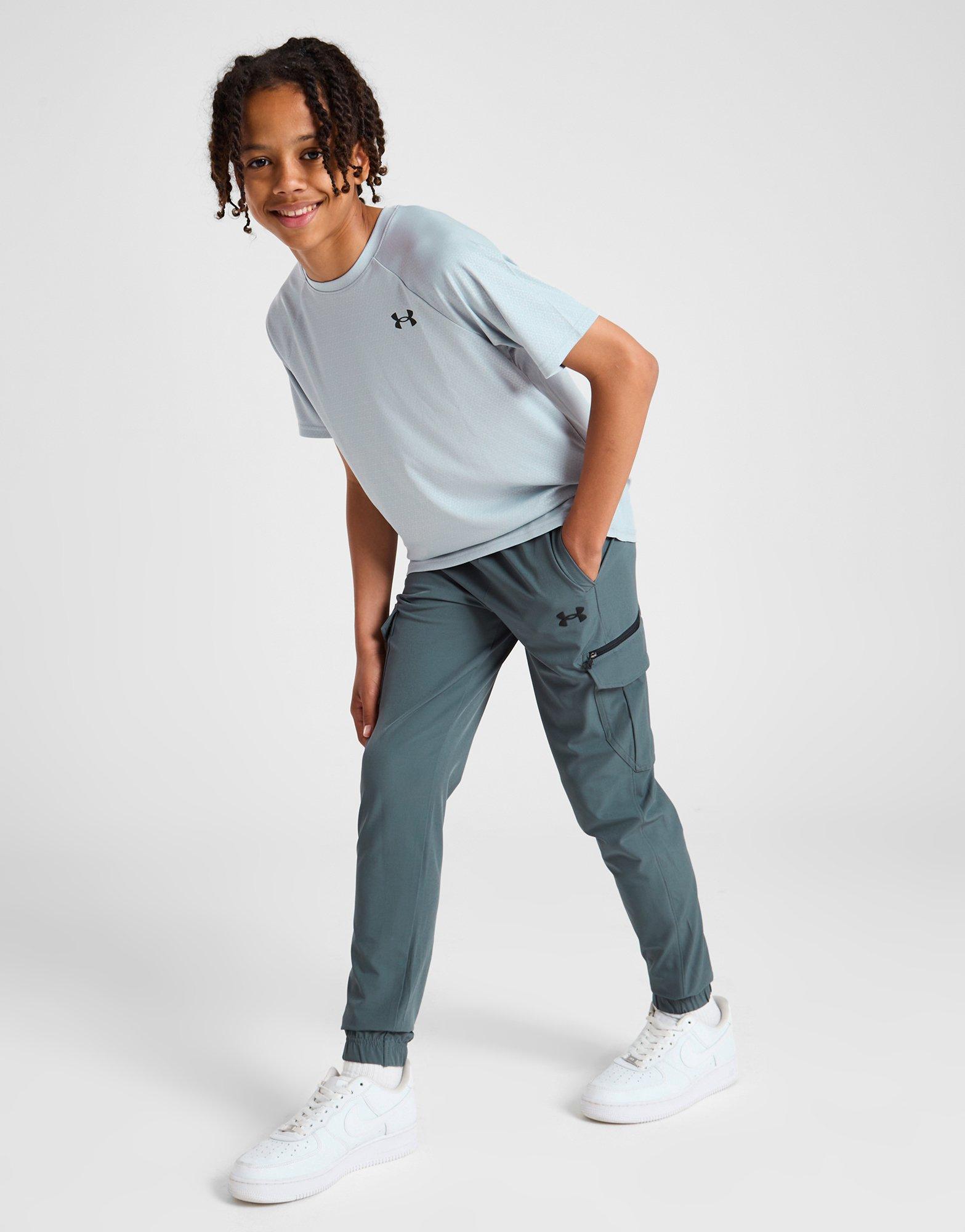 Grey Under Armour Woven Cargo Track Pants Junior