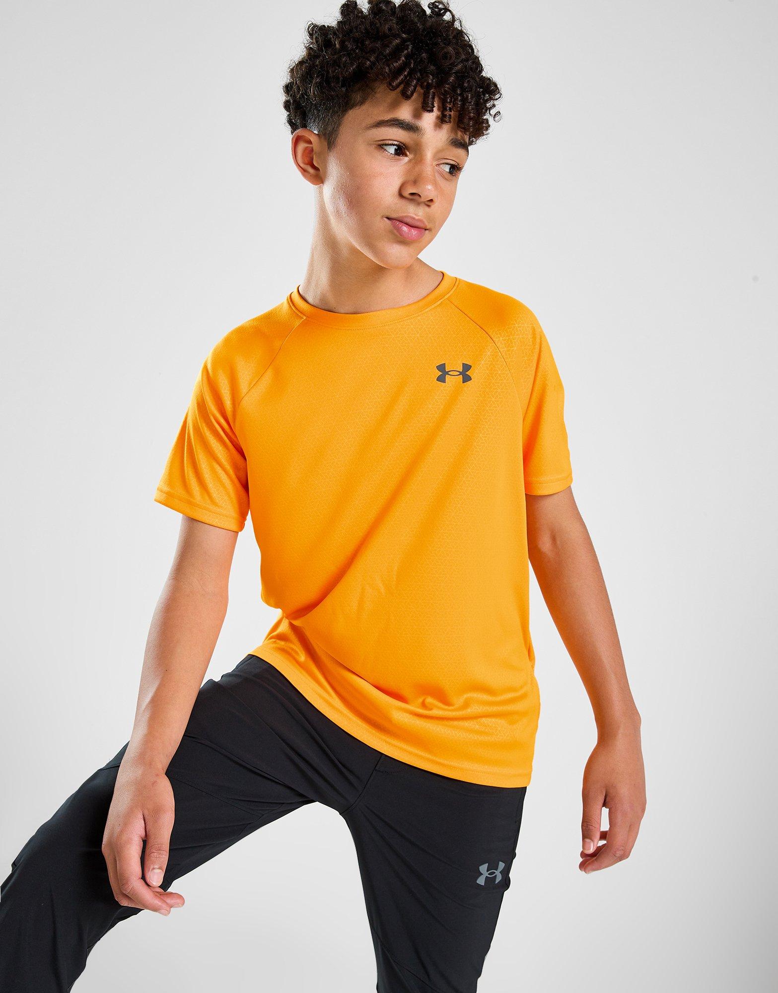 Orange Under Armour Tech Emboss T-Shirt Junior | JD Sports UK