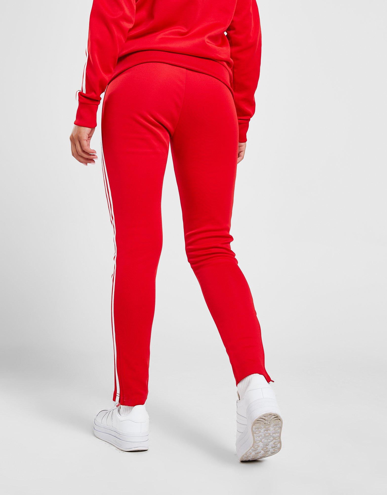 Red adidas Originals SST Cuffed Track Pants - JD Sports Global