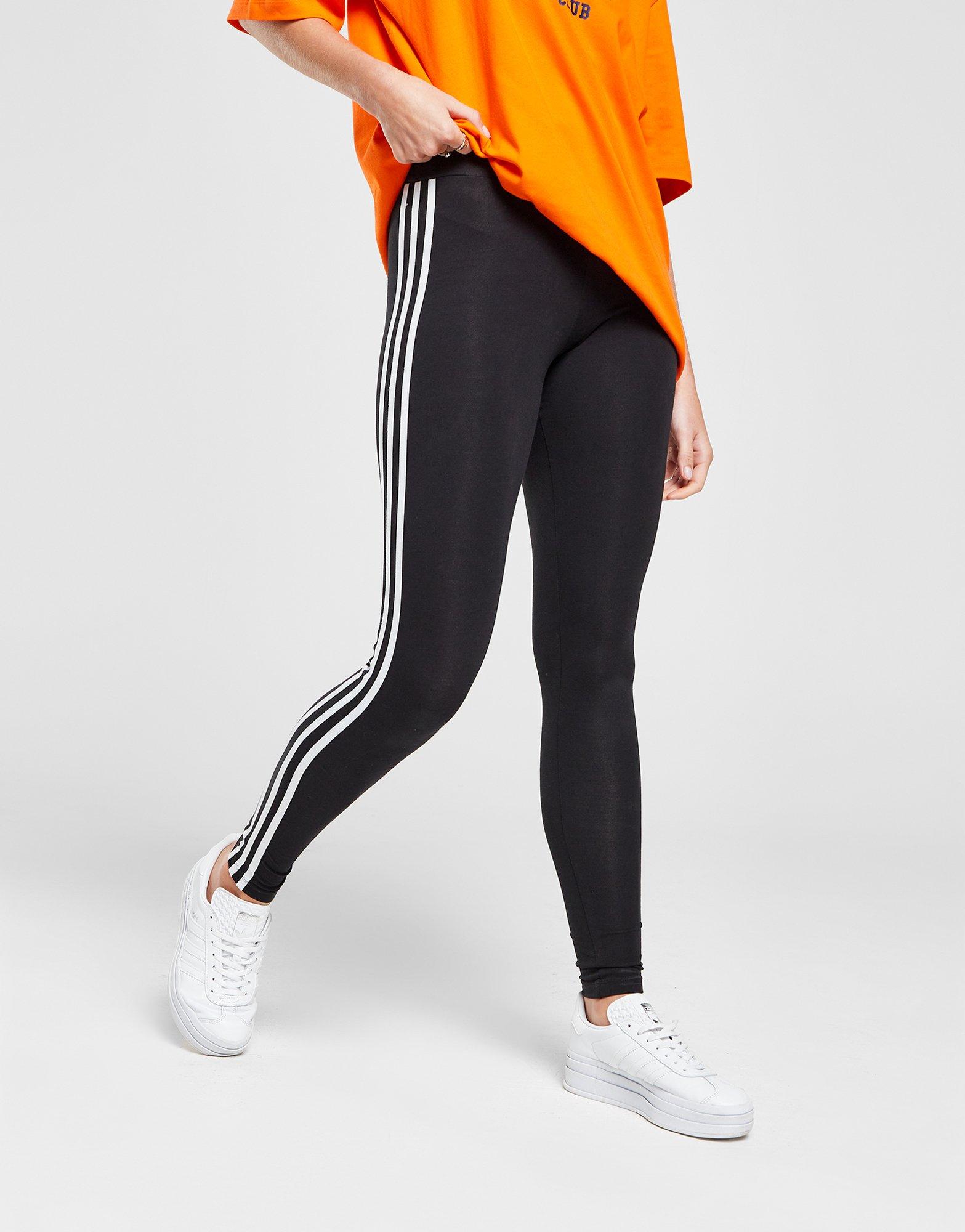 Black adidas Originals Floral 3-Stripes Leggings - JD Sports Global