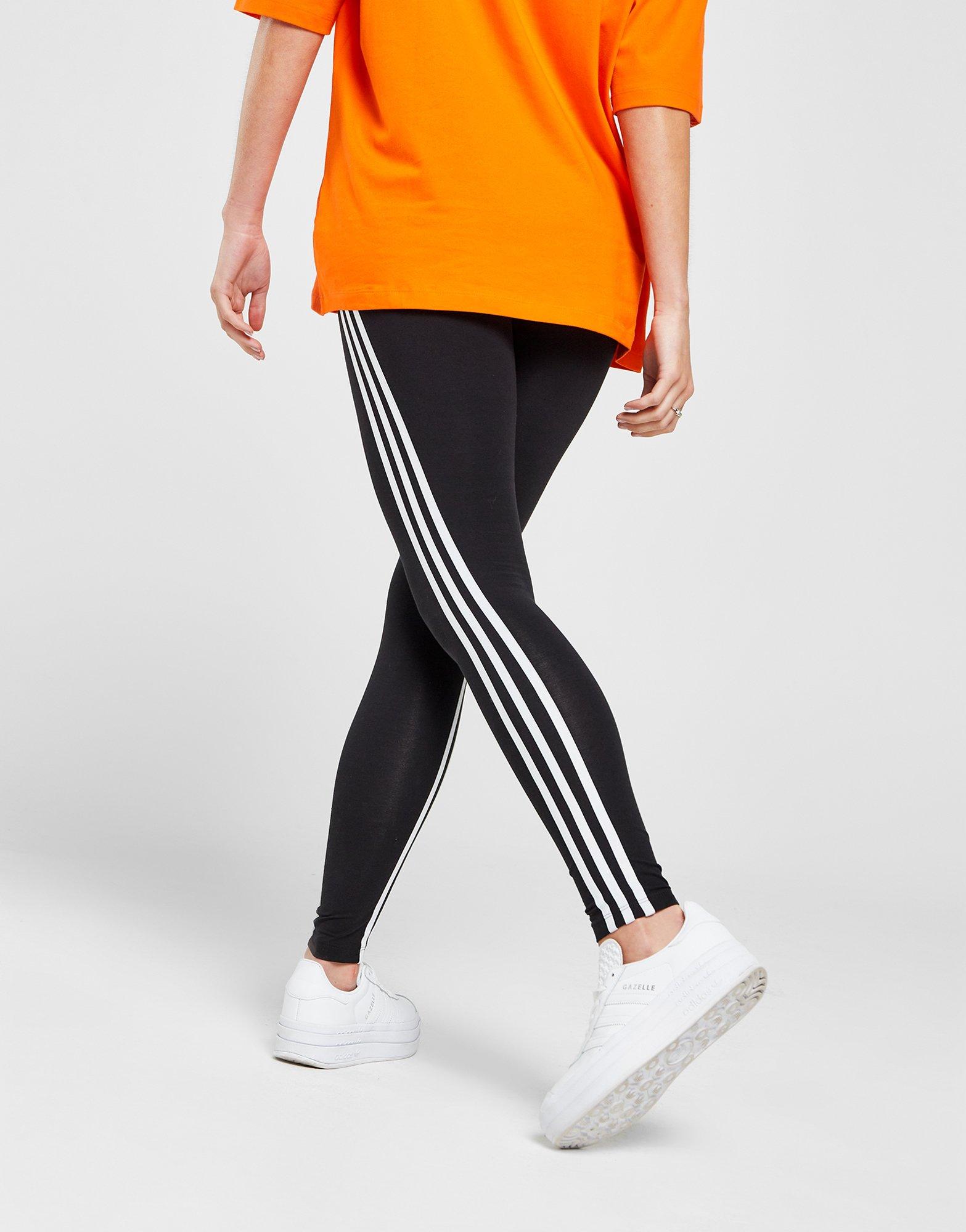 Black adidas Originals Floral 3-Stripes Leggings - JD Sports NZ