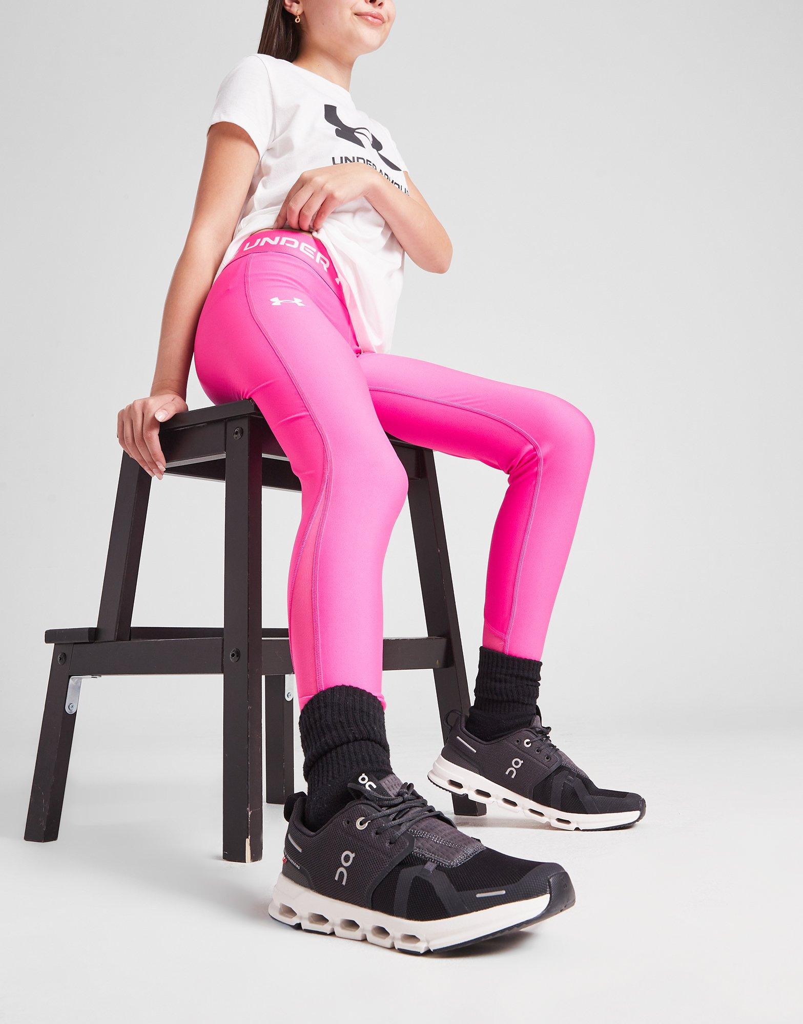 Pink Under Armour Girls' Heatgear Armour Leggings Junior - JD Sports