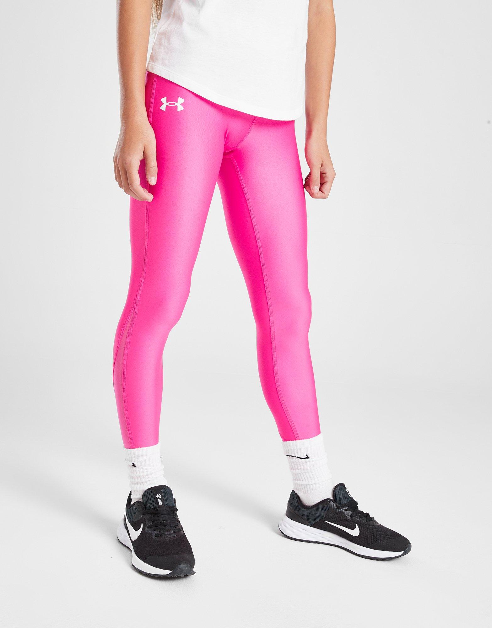 Pink Under Armour Girls' HeatGear Armour Leggings Junior - JD Sports Global