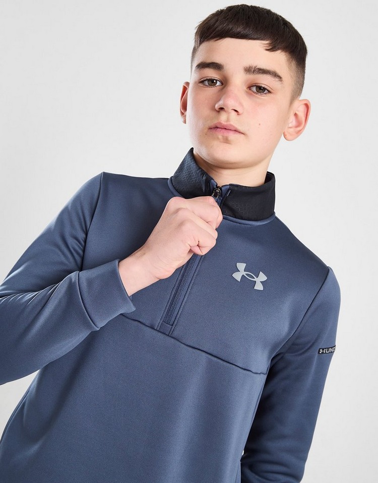 Grey Under Armour UA Armour Fleece 1/4 Zip Top Junior | JD Sports UK