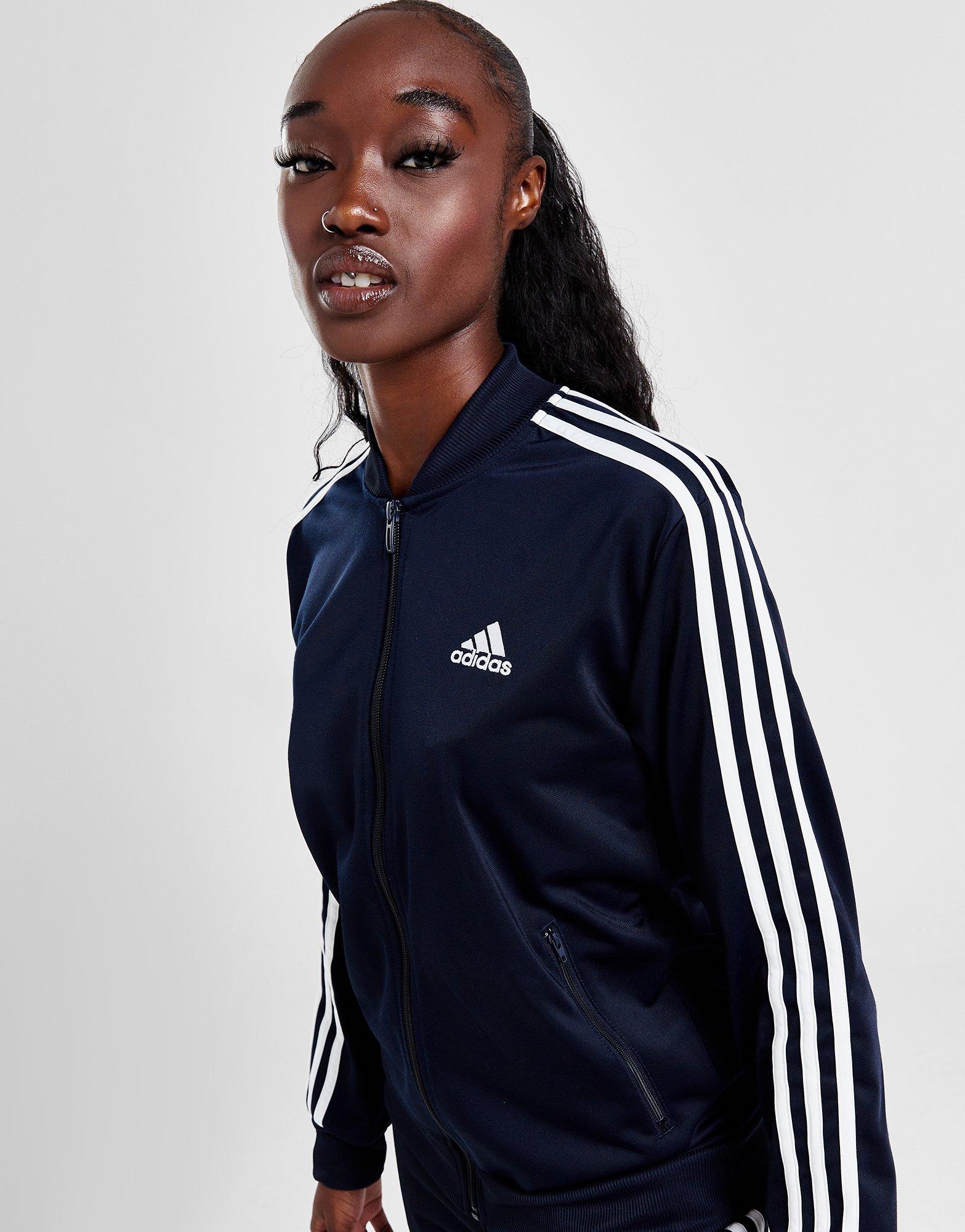 Black adidas 3-Stripes Essential Tracksuit - JD Sports Global