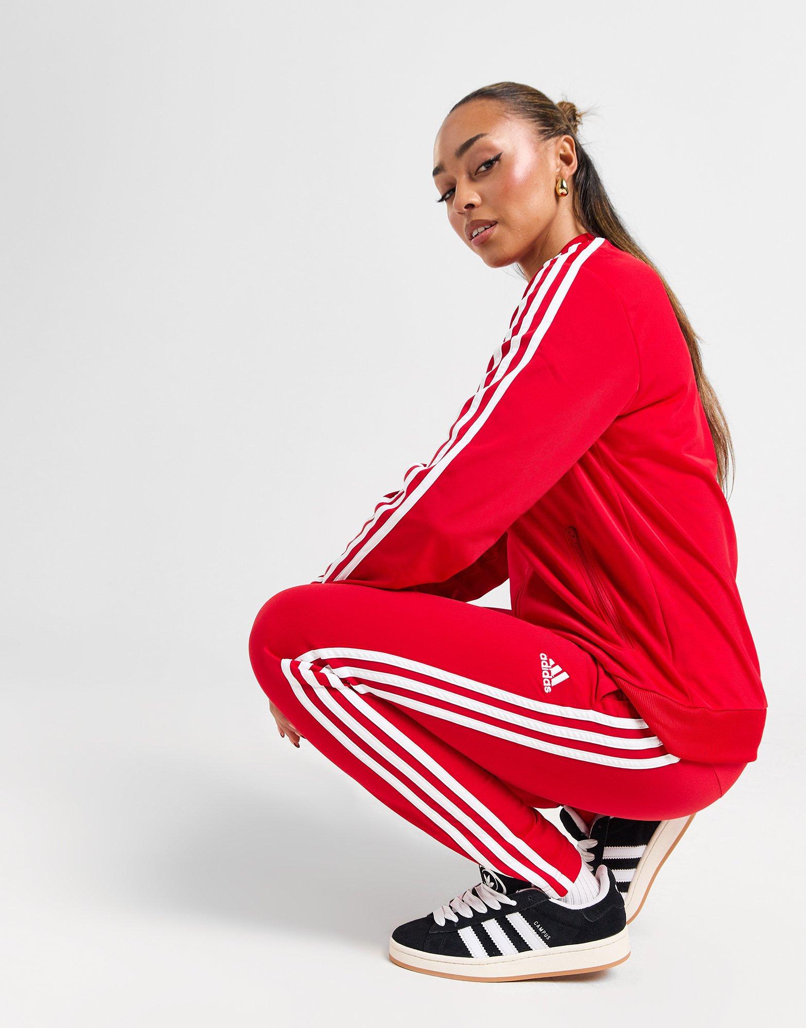 Red adidas 3 Stripes Essential Tracksuit JD Sports Global