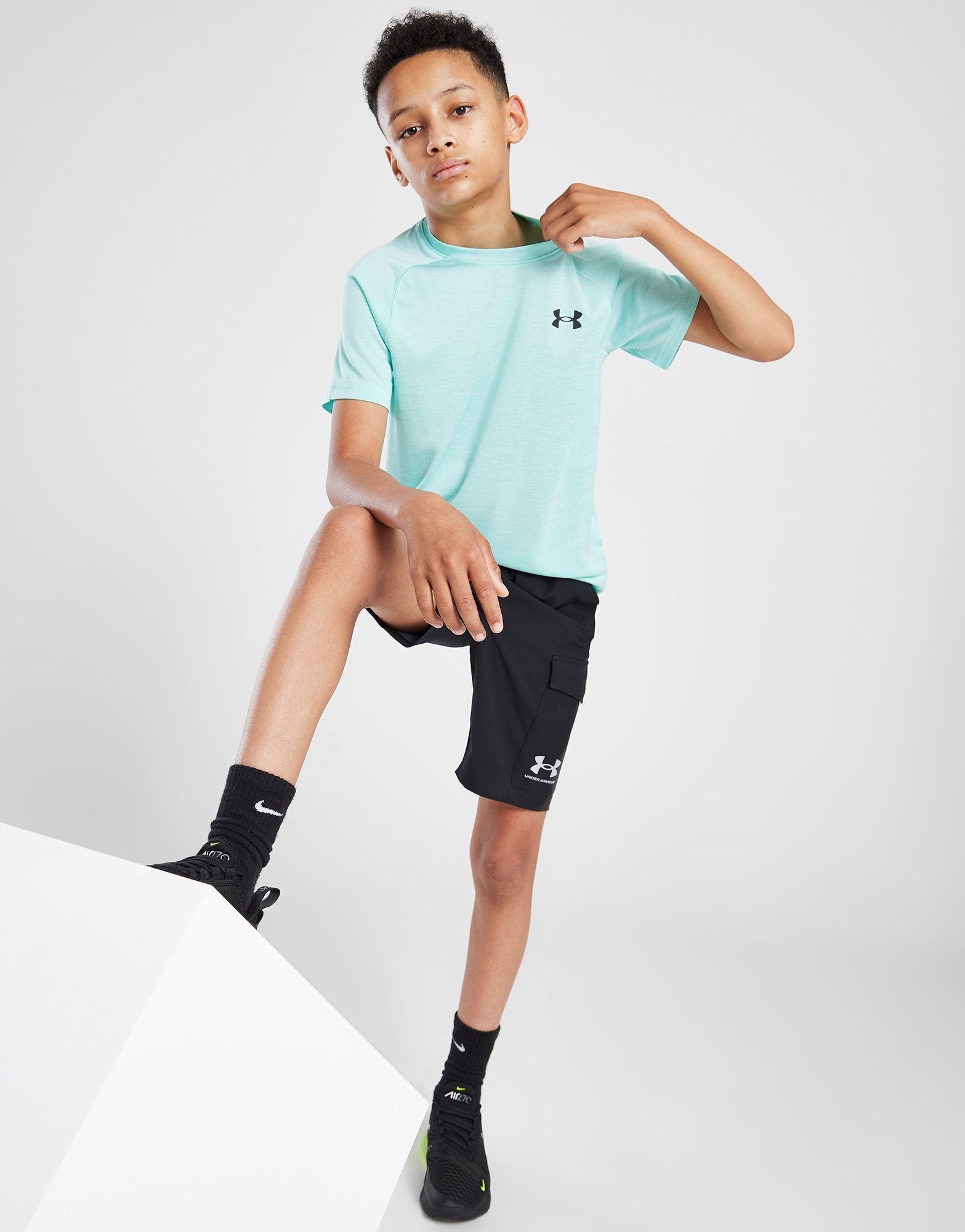 Blue Under Armour 2.0 Tech TShirt Junior JD Sports Global