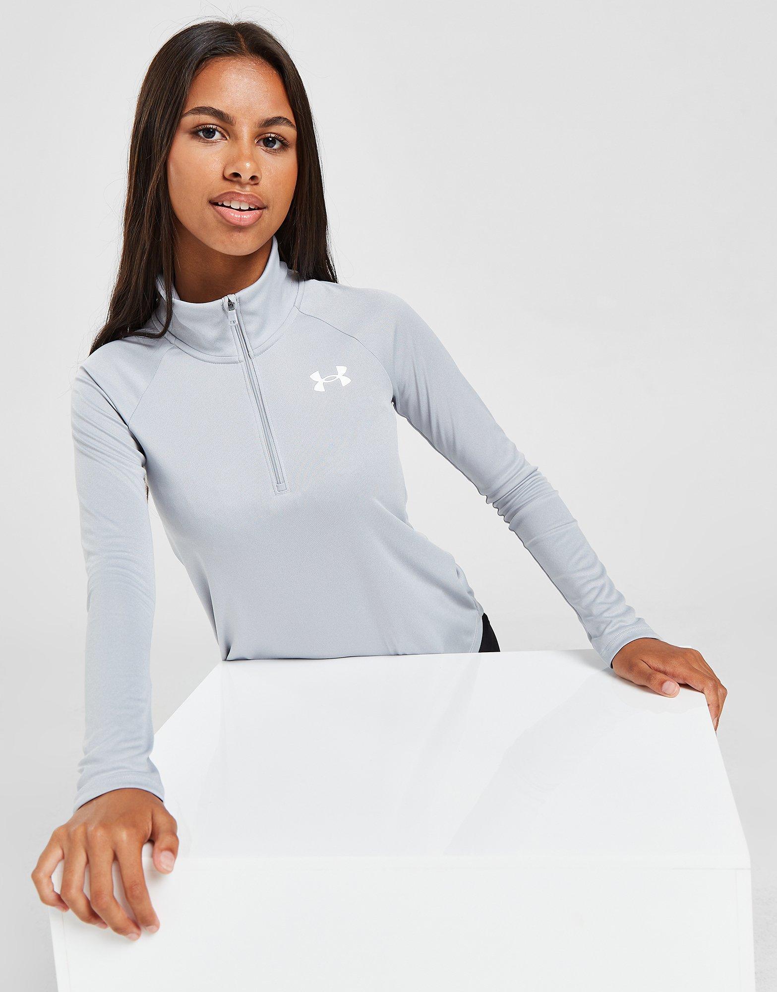 Under armour hotsell half zip grey